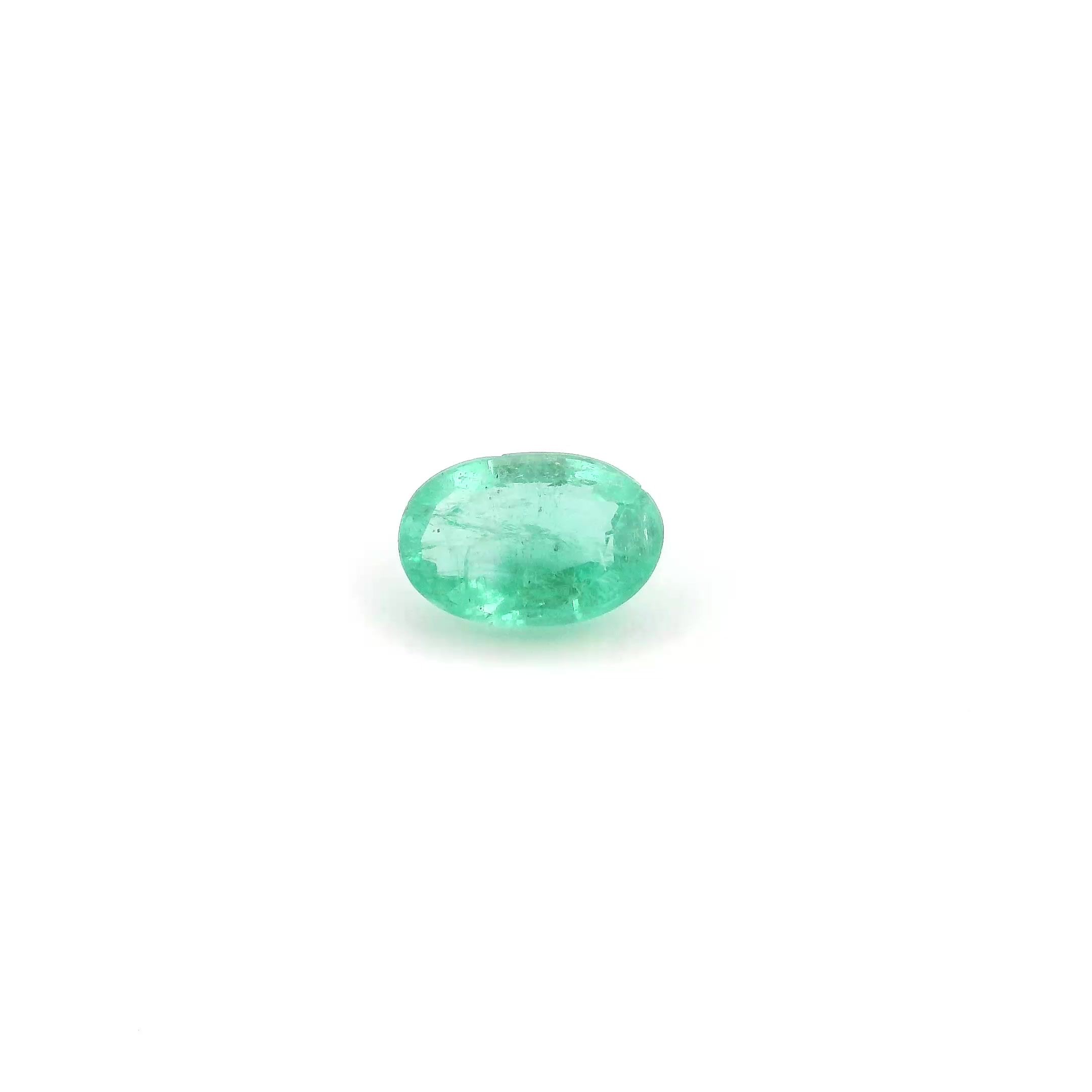 0.48 ct Oval Green Natural Emerald