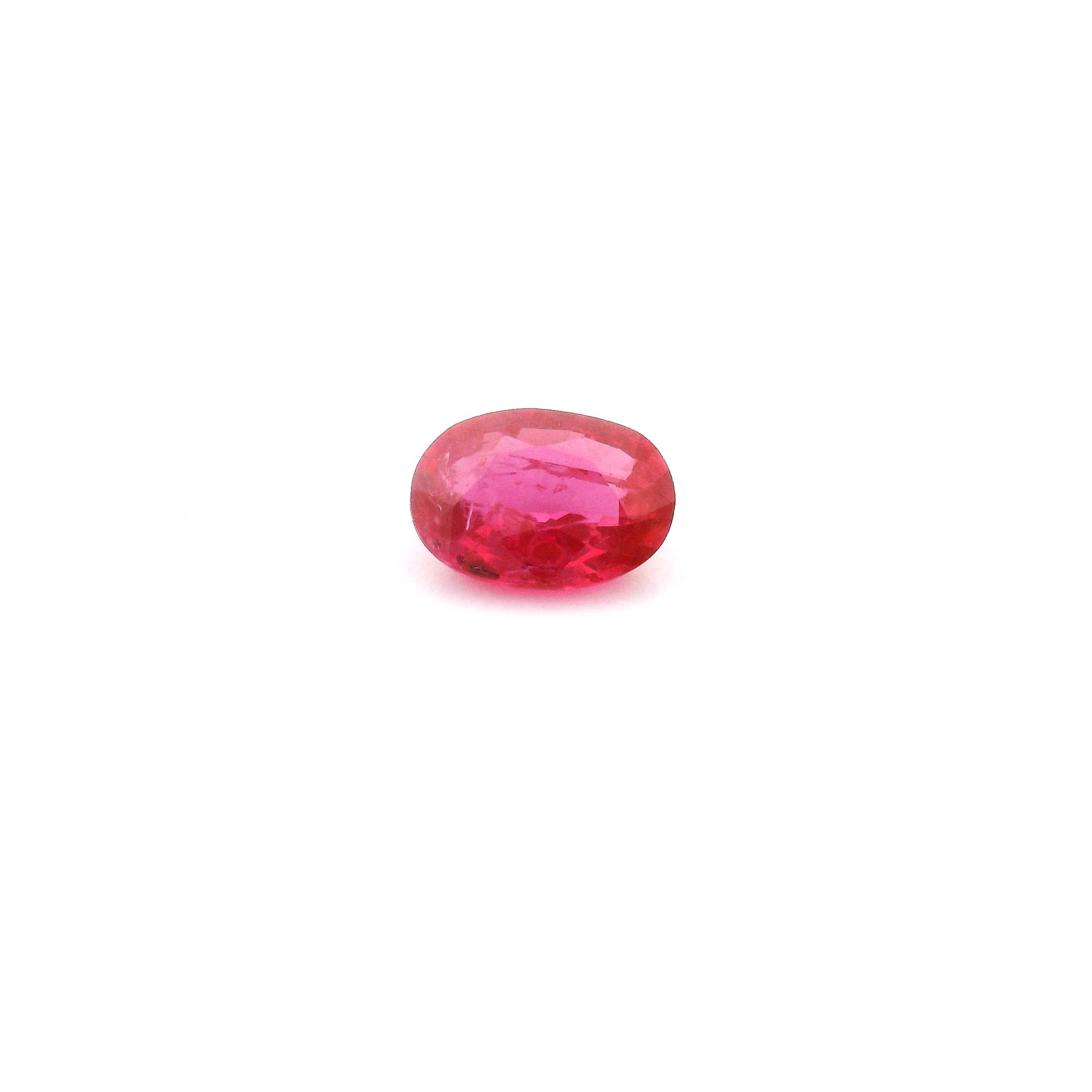 0.58 ct Oval Red Natural Ruby