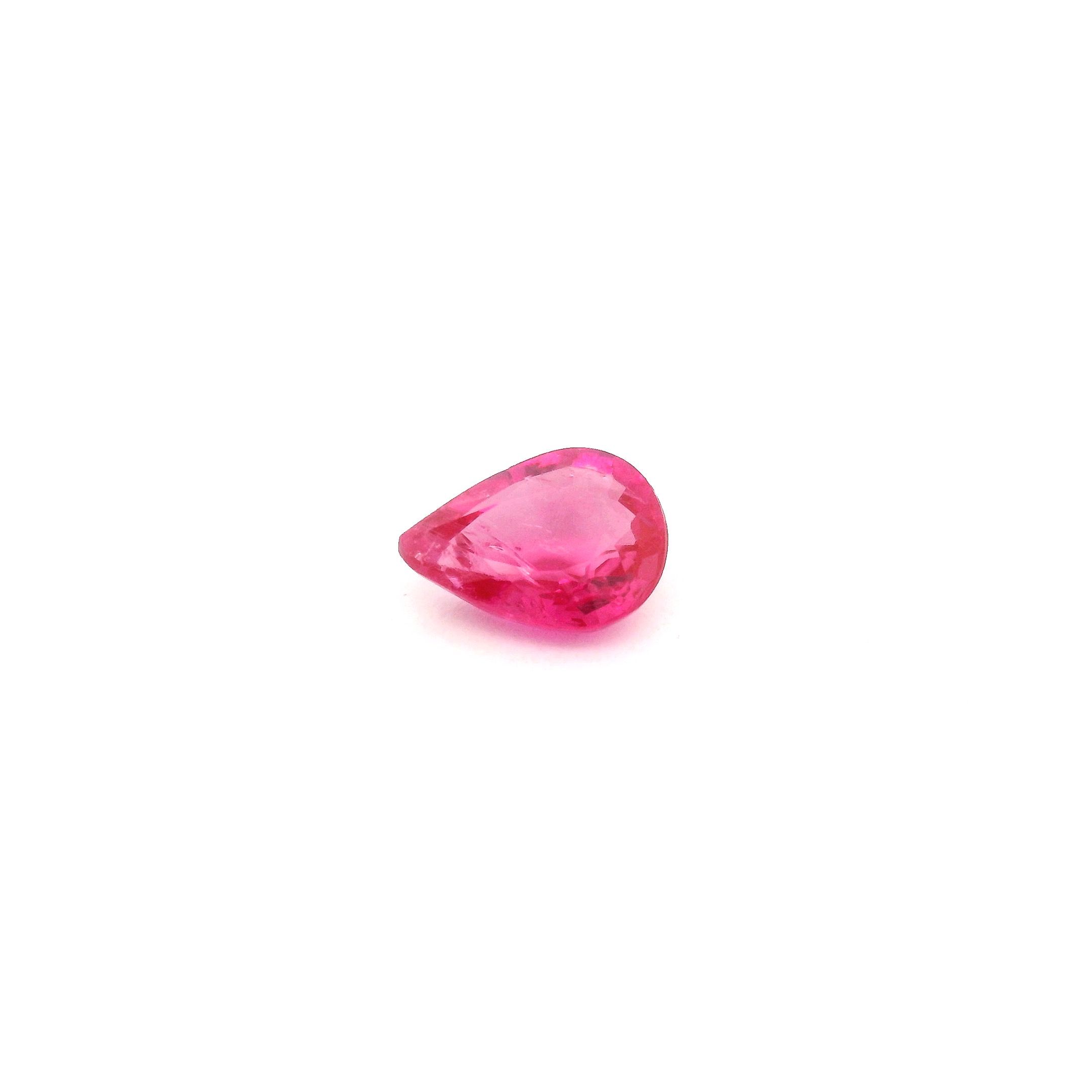 0.59 ct Pear Red Natural Ruby