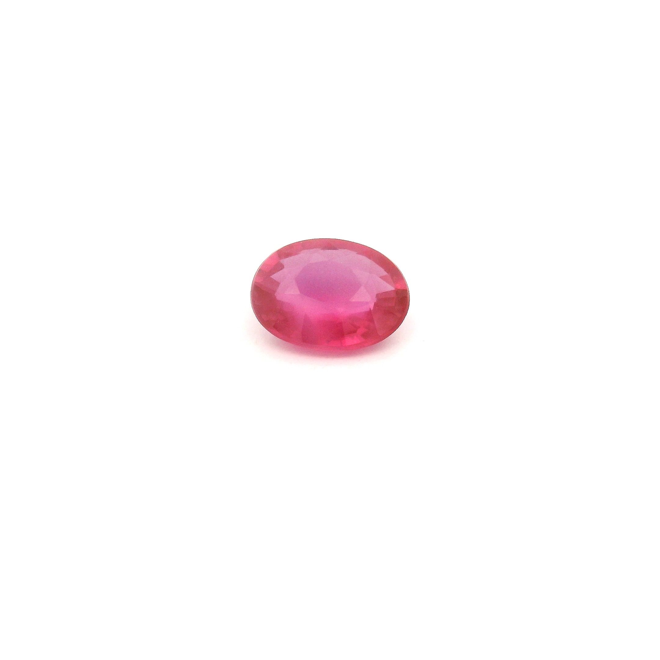 0.61 ct Oval Red Natural Ruby