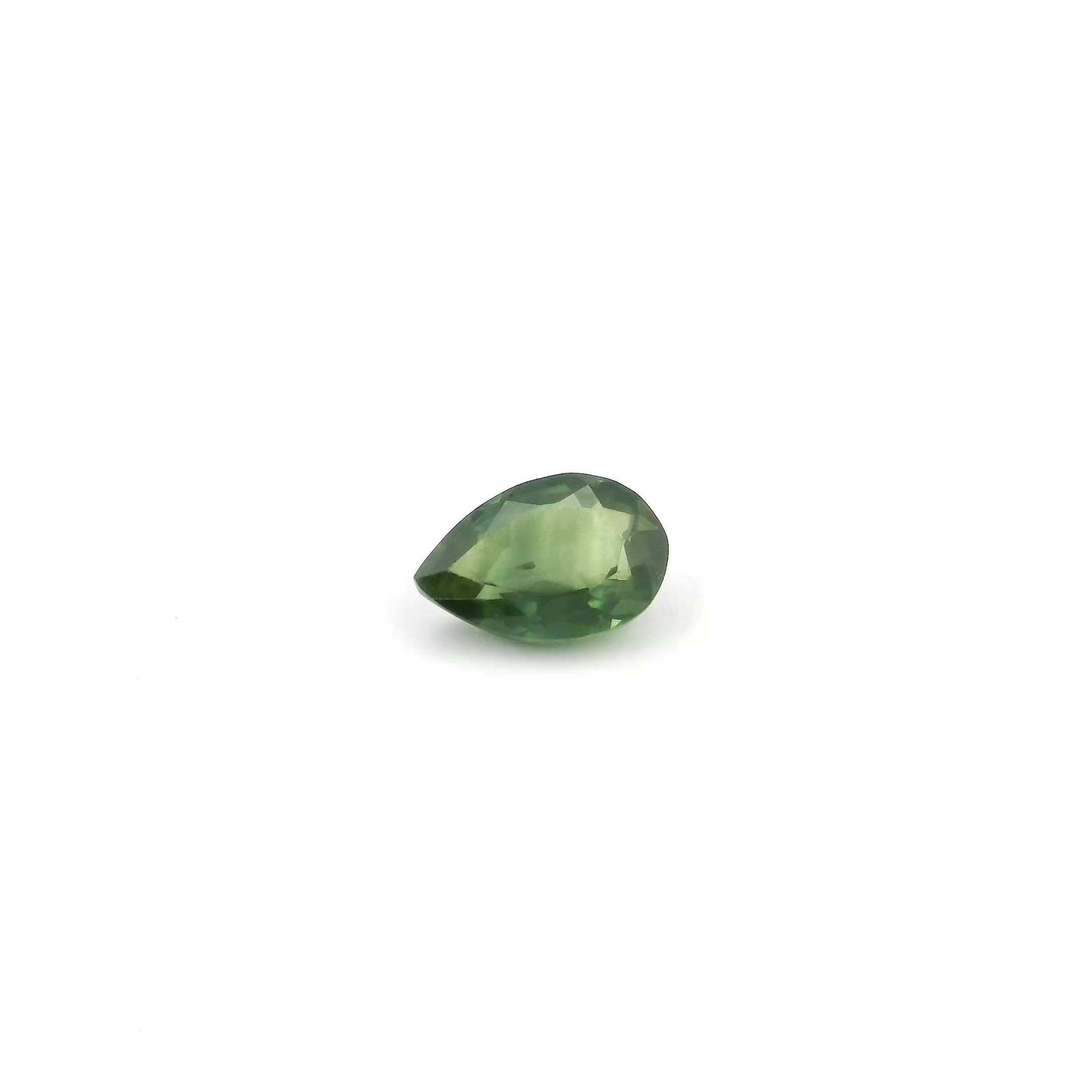 0.54 ct Pear Green Natural Sapphire