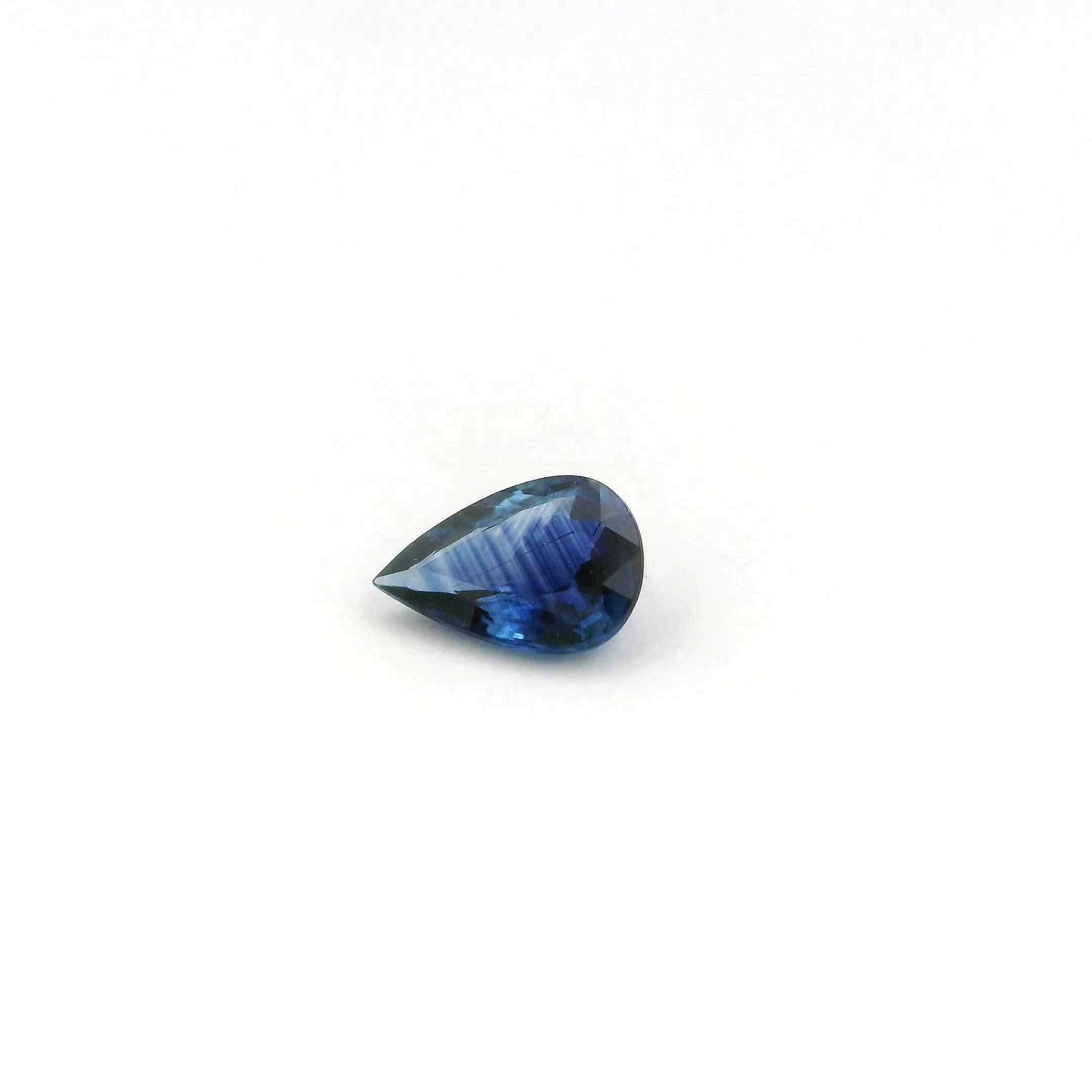 0.52 ct Pear Blue Natural Sapphire