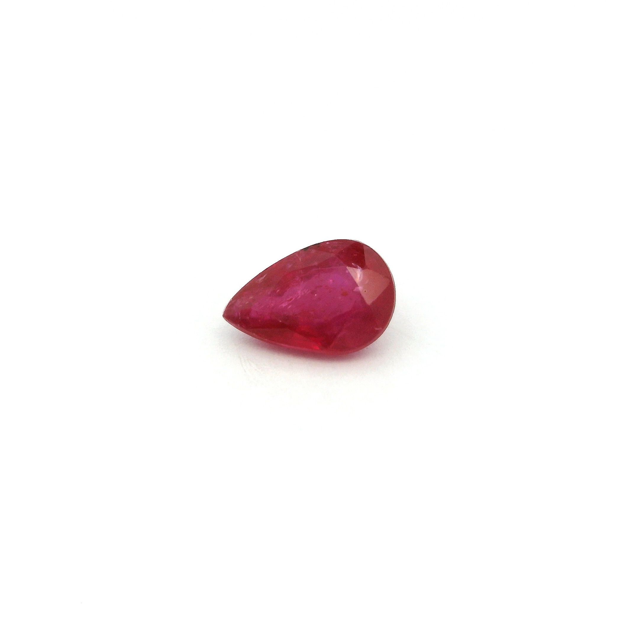 0.87 ct Pear Red Natural Ruby