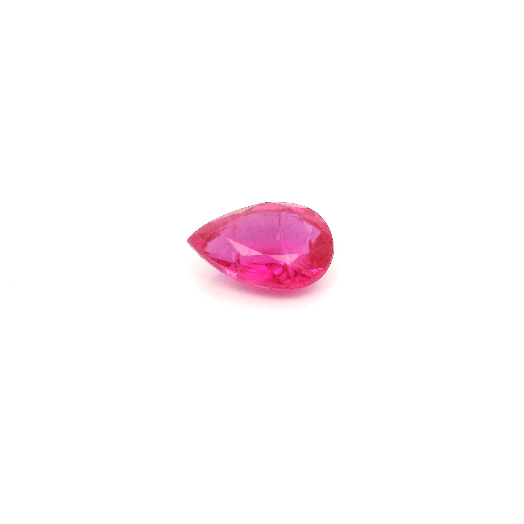 0.80 ct Pear Red Natural Ruby