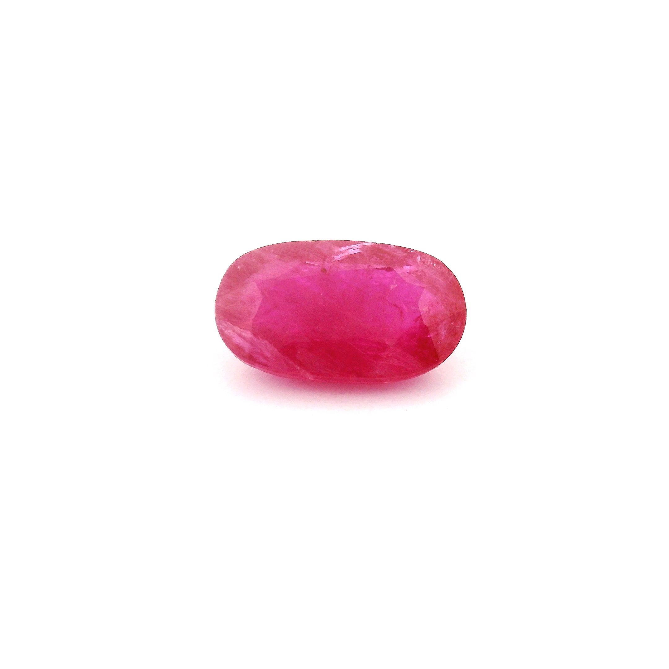 1.69 ct Oval Red Natural Ruby