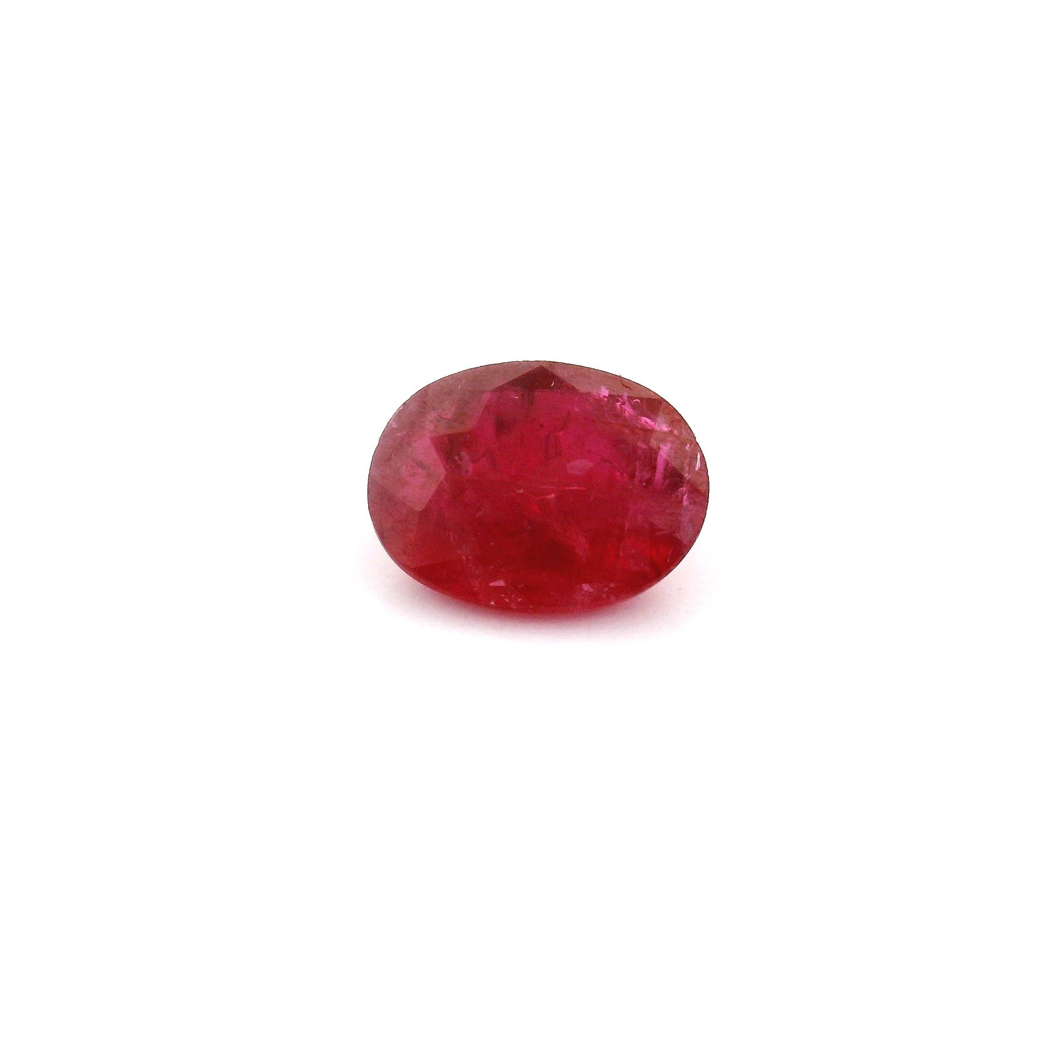 1.42 ct Oval Red Natural Ruby