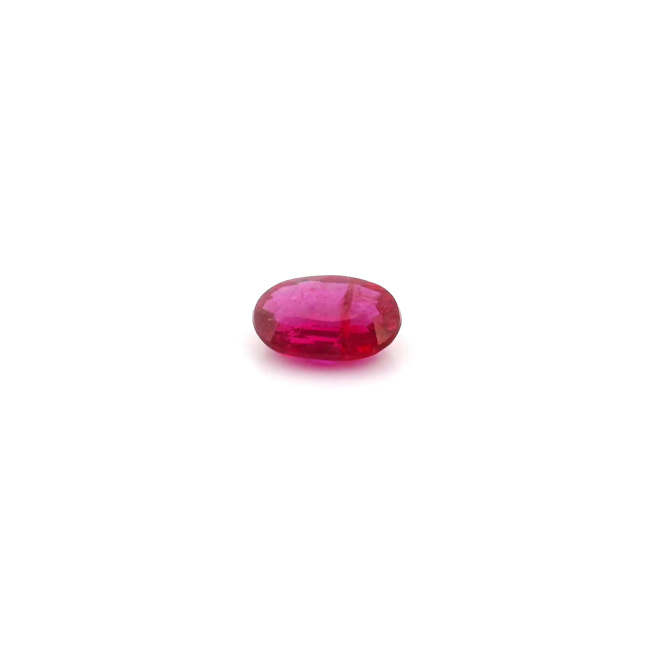 0.48 ct Oval Red Natural Ruby