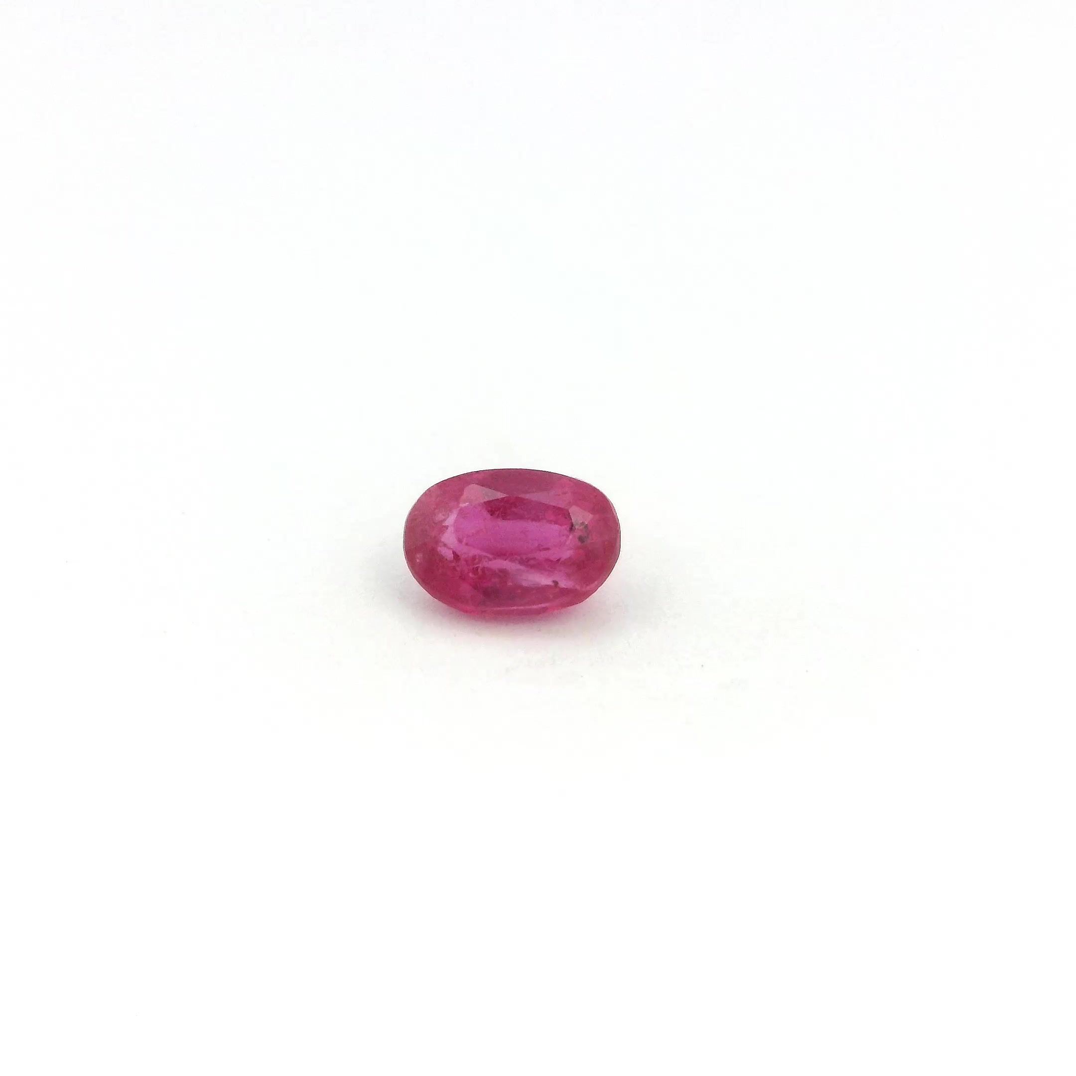 0.51 ct Oval Red Natural Ruby