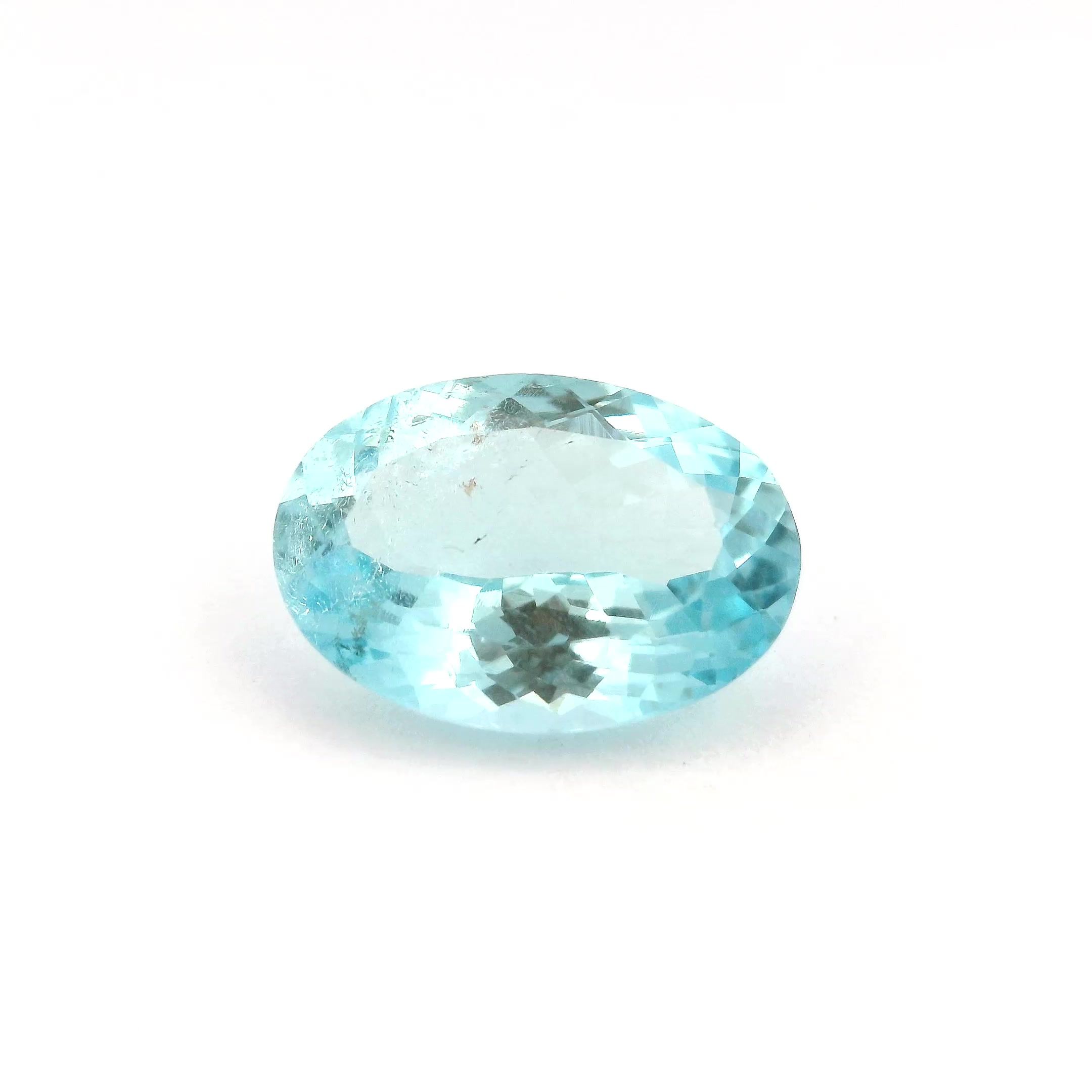 3.09 ct Oval Blue Natural Aquamarine