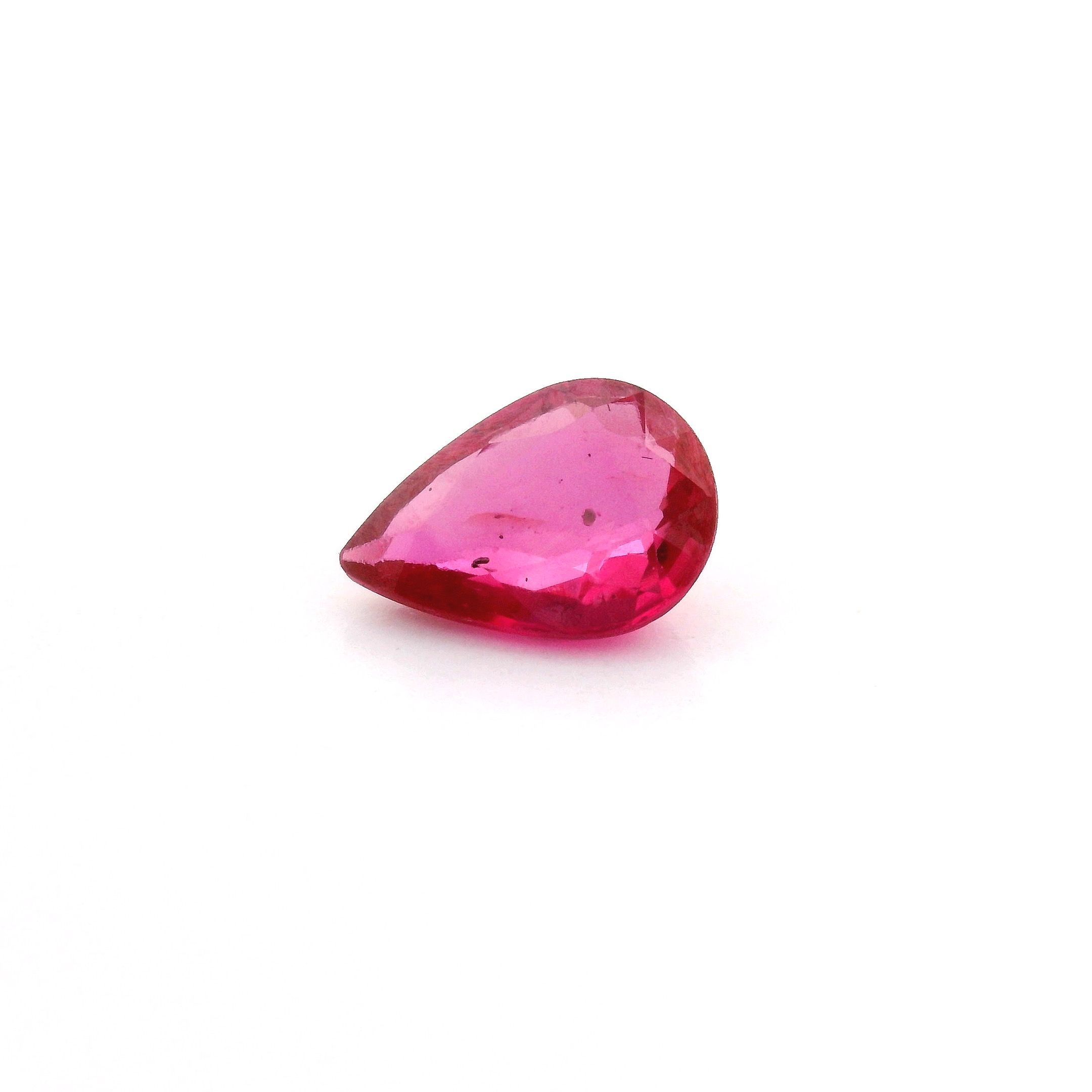 0.98 ct Pear Red Natural Ruby