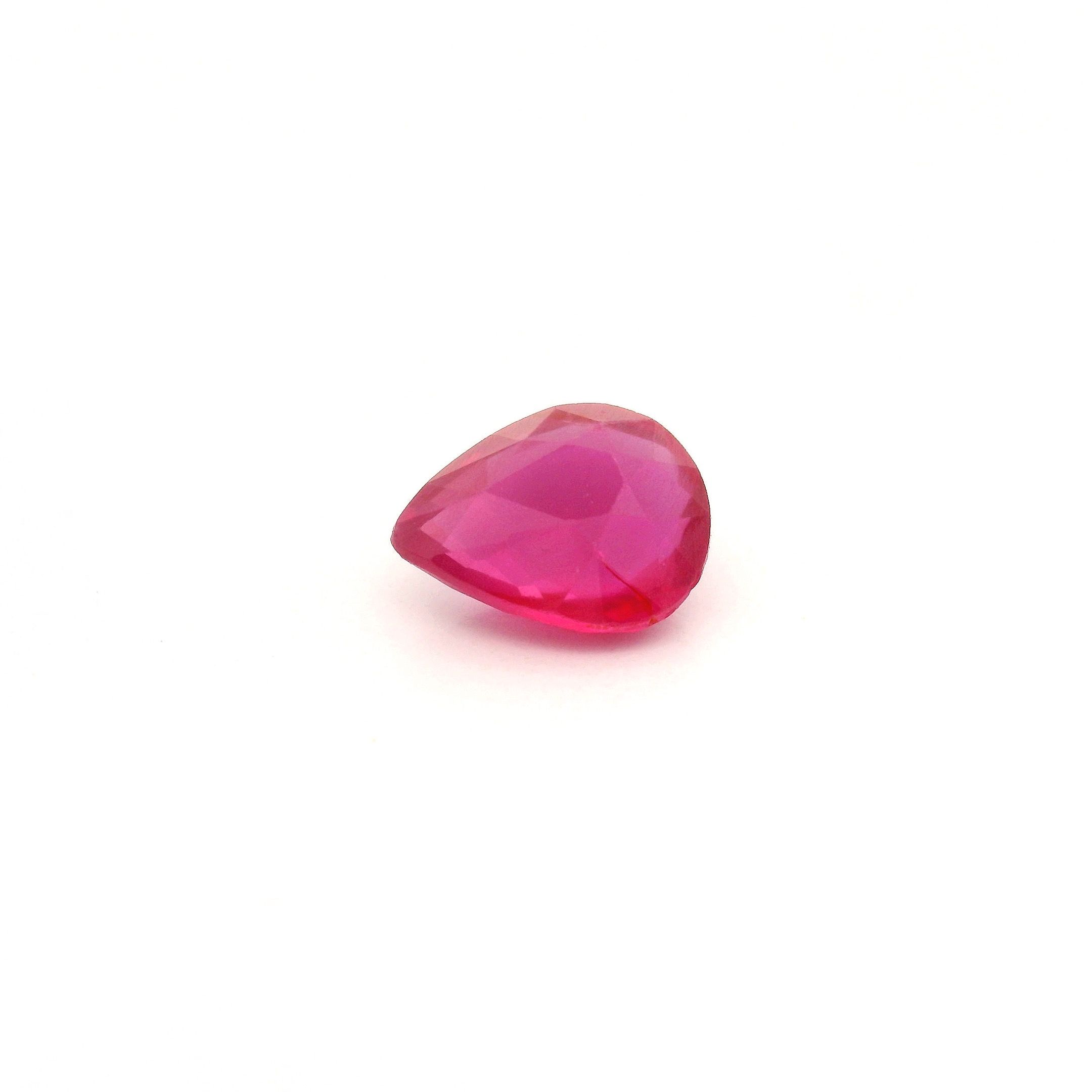 0.88 ct Pear Red Natural Ruby