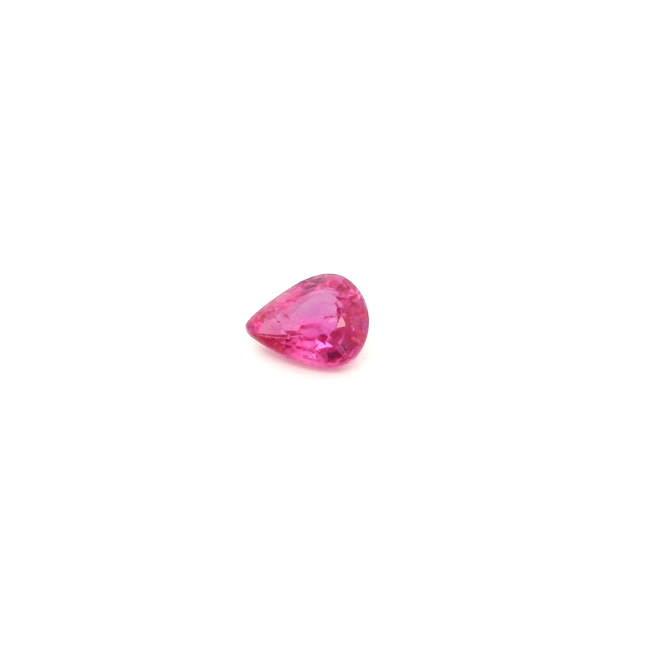 0.49 ct Pear Red Natural Ruby