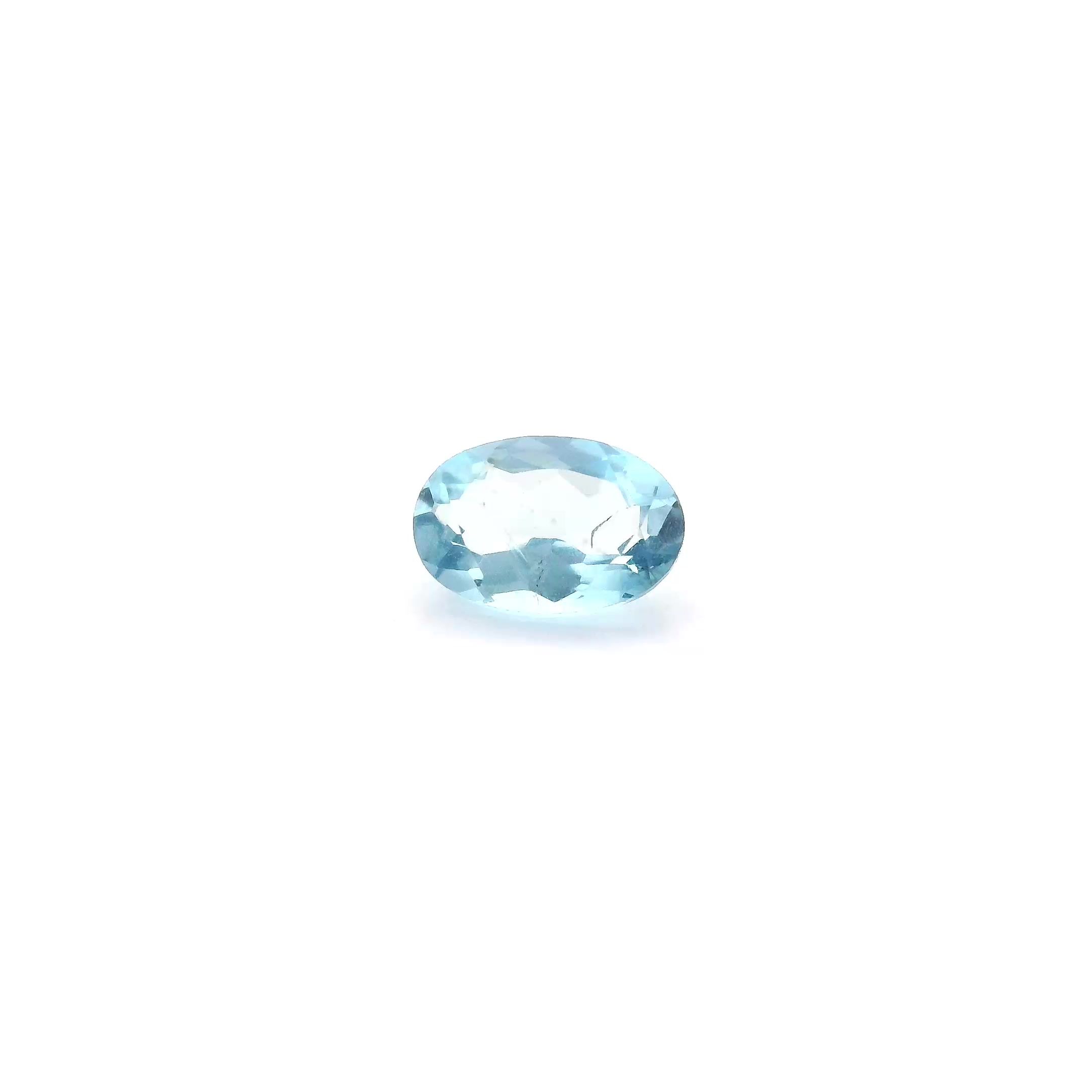 0.46 ct Oval Blue Natural Aquamarine