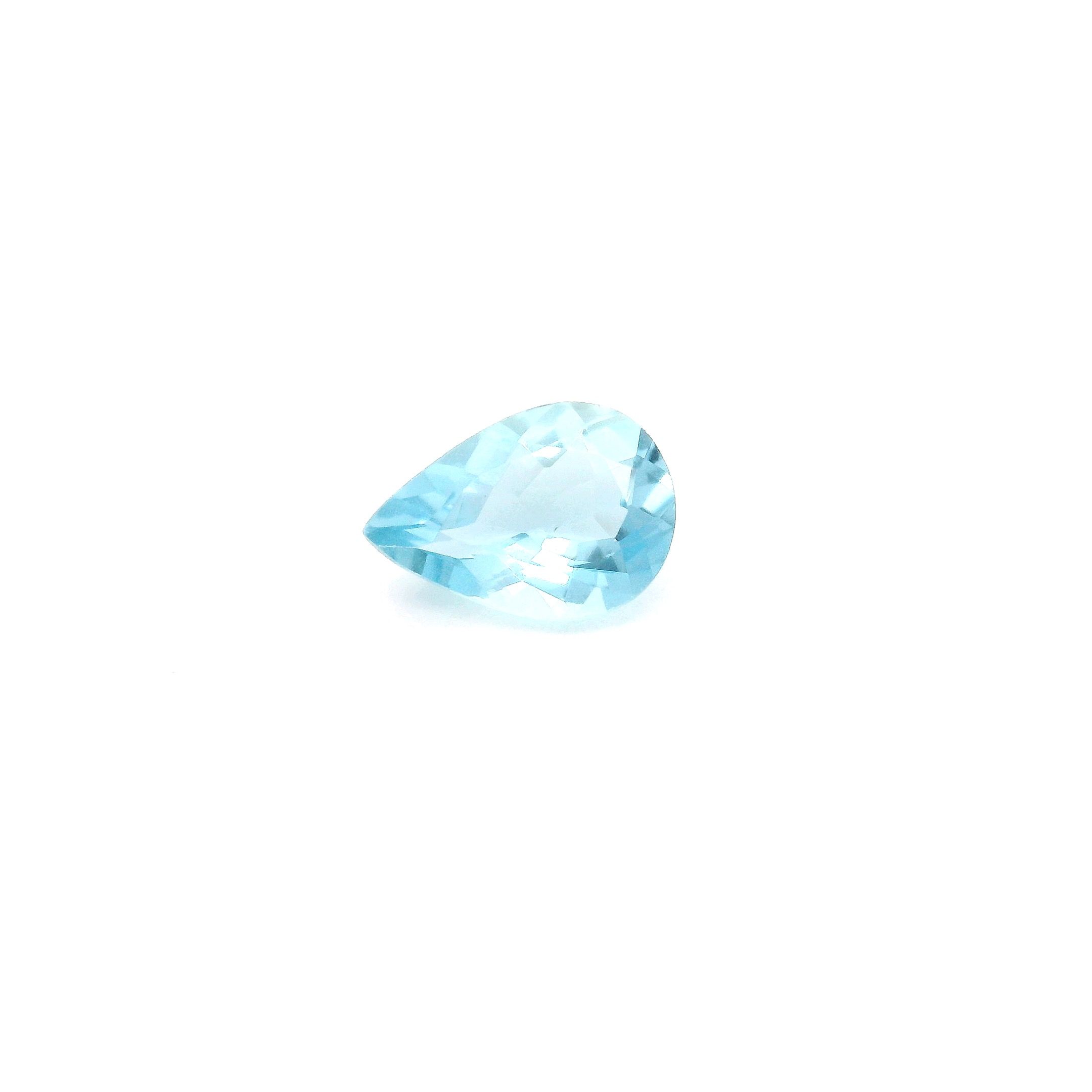 0.56 ct Pear Blue Natural Aquamarine