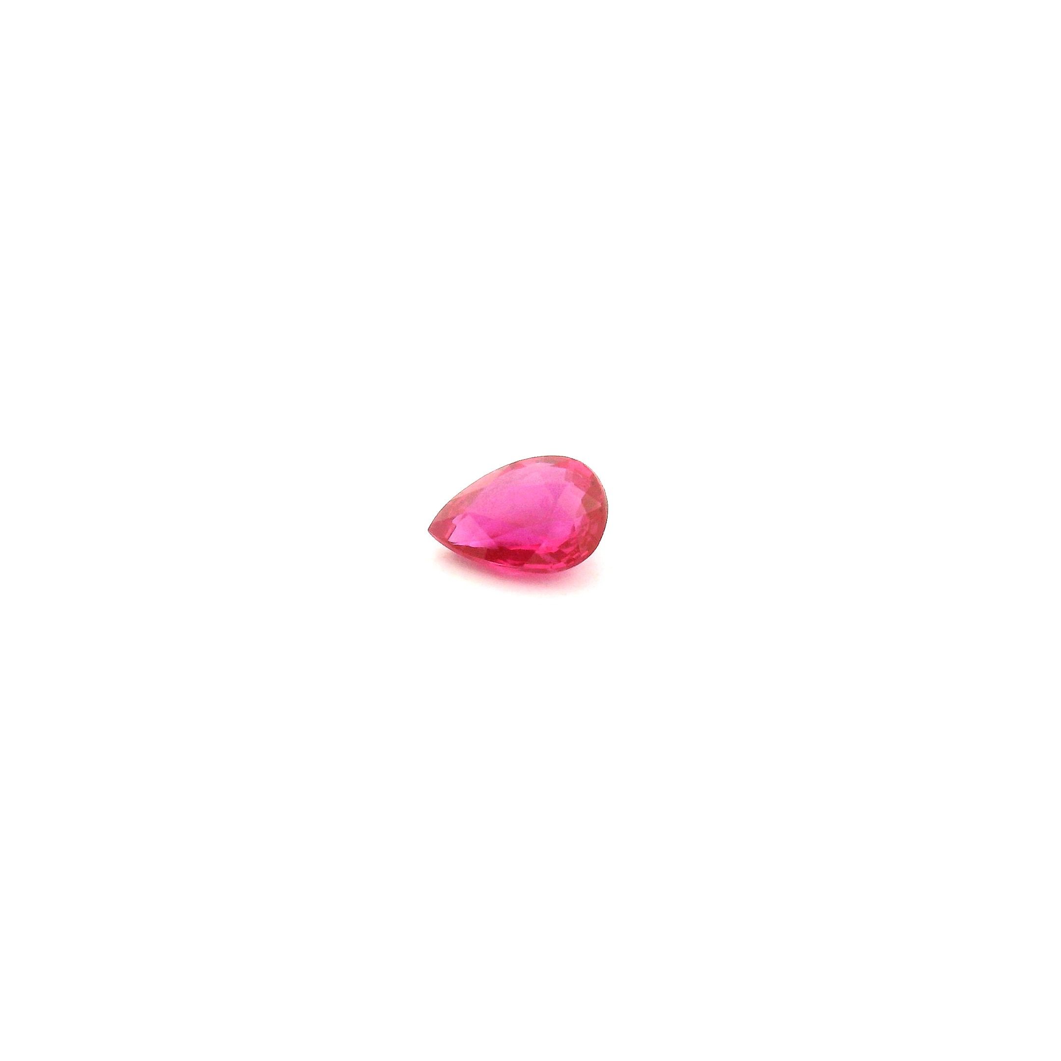 0.31 ct Pear Red Natural Ruby