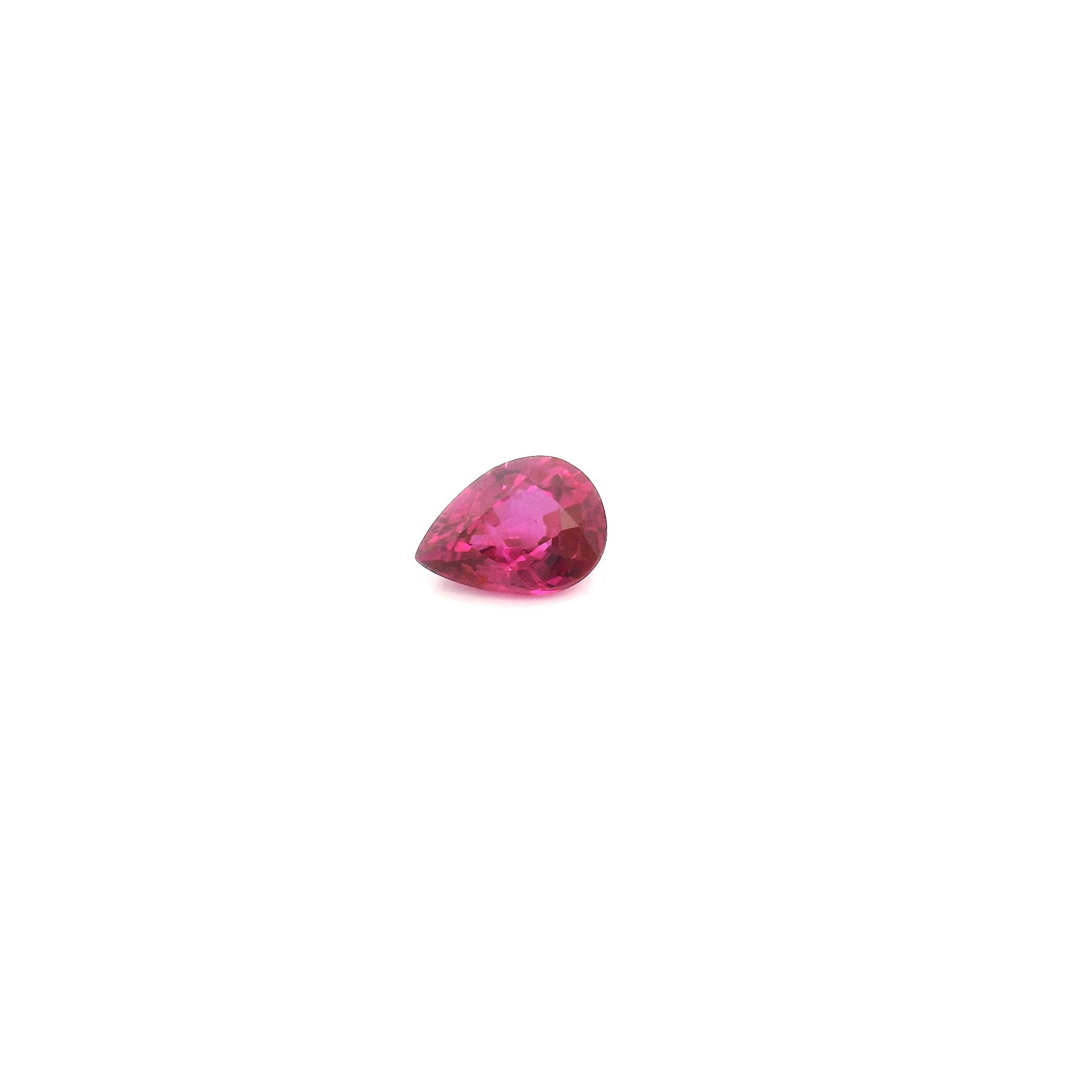 0.34 ct Pear Red Natural Ruby