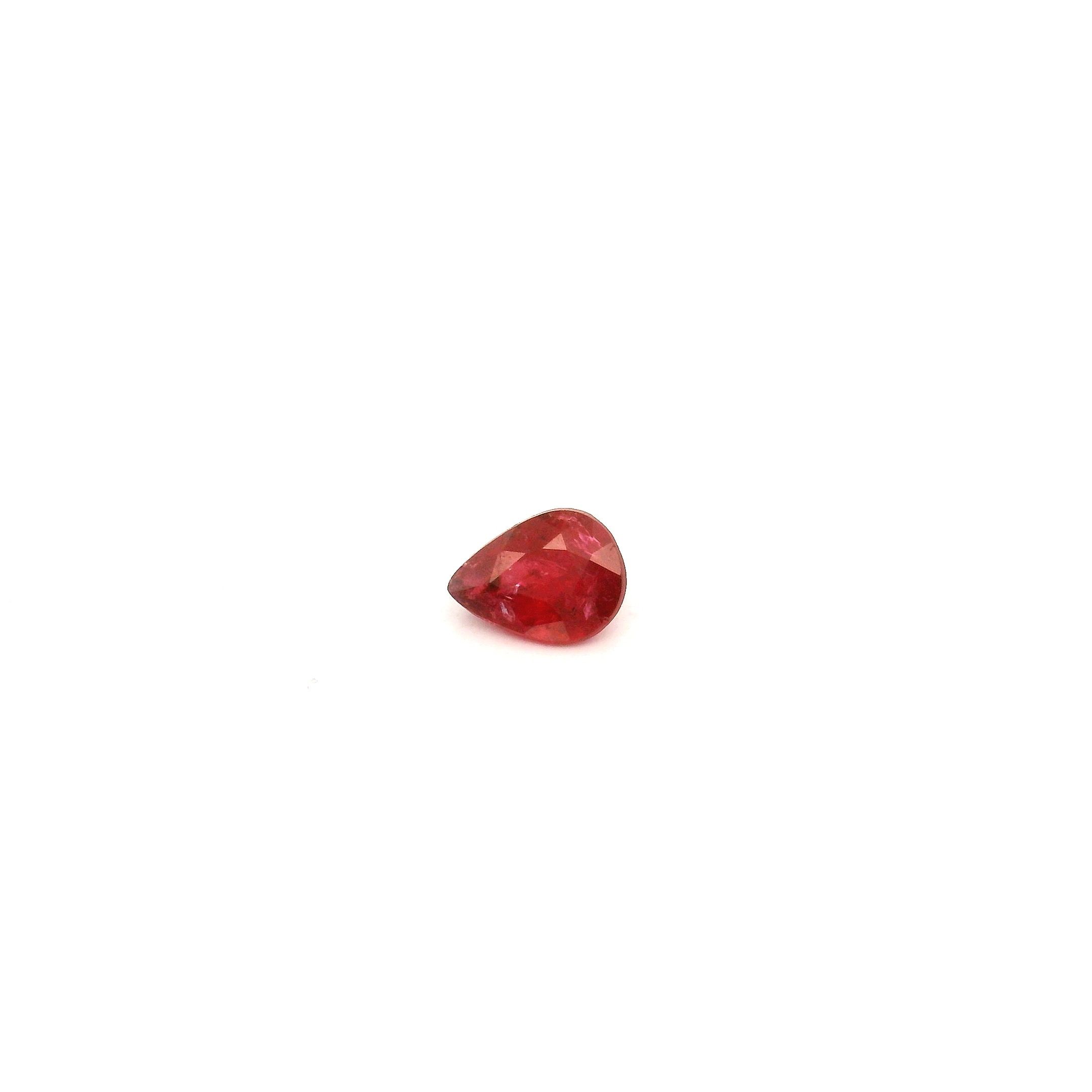 0.32 ct Pear Red Natural Ruby