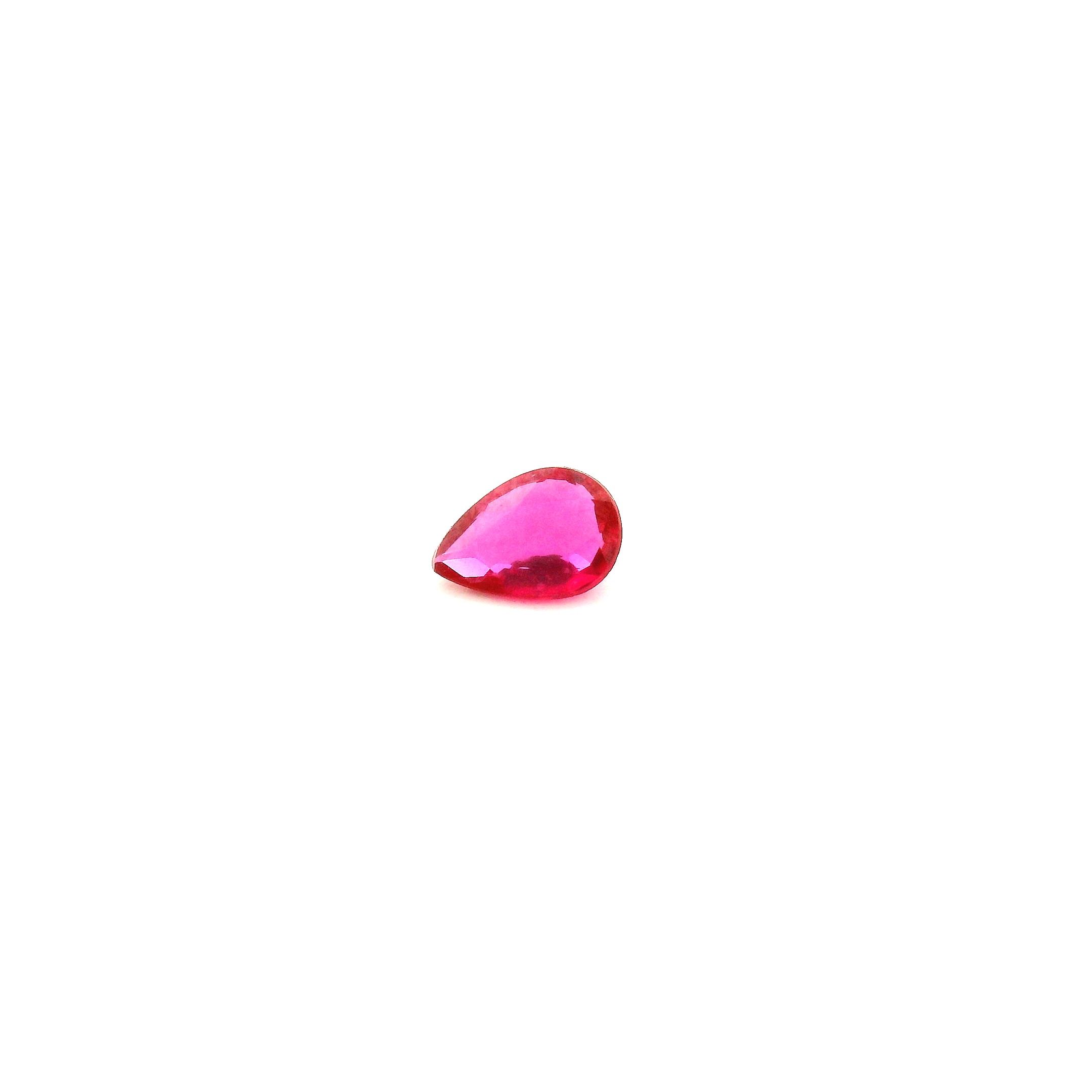 0.23 ct Pear Red Natural Ruby