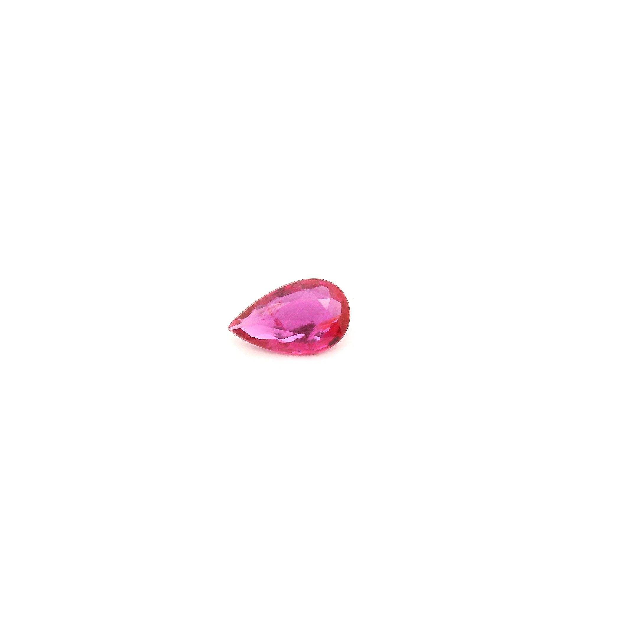0.23 ct Pear Red Natural Ruby