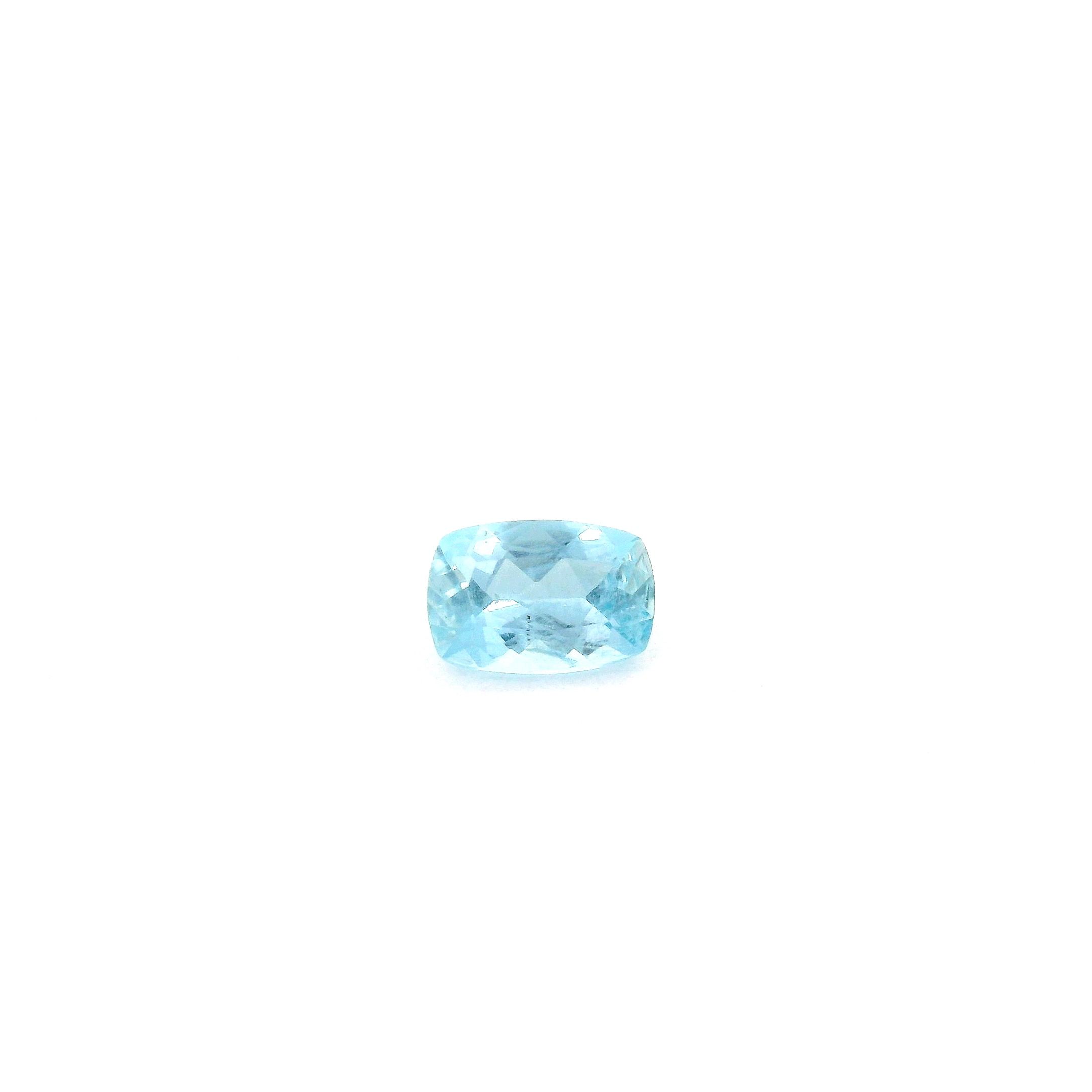 0.49 ct Cushion Blue Natural Aquamarine