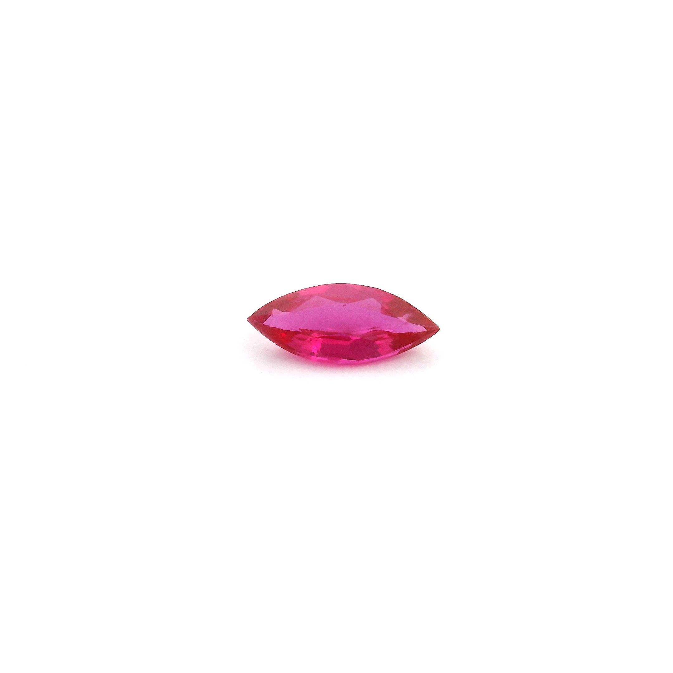 0.32 ct Marquise Red Natural Ruby