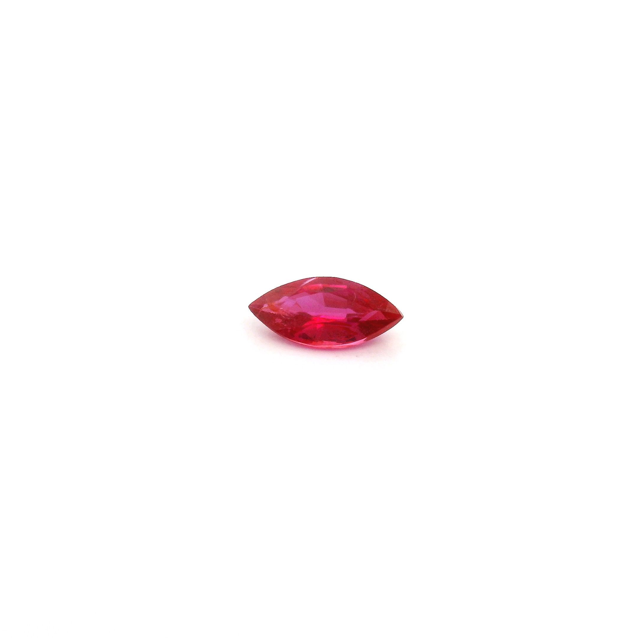 0.27 ct Marquise Red Natural Ruby