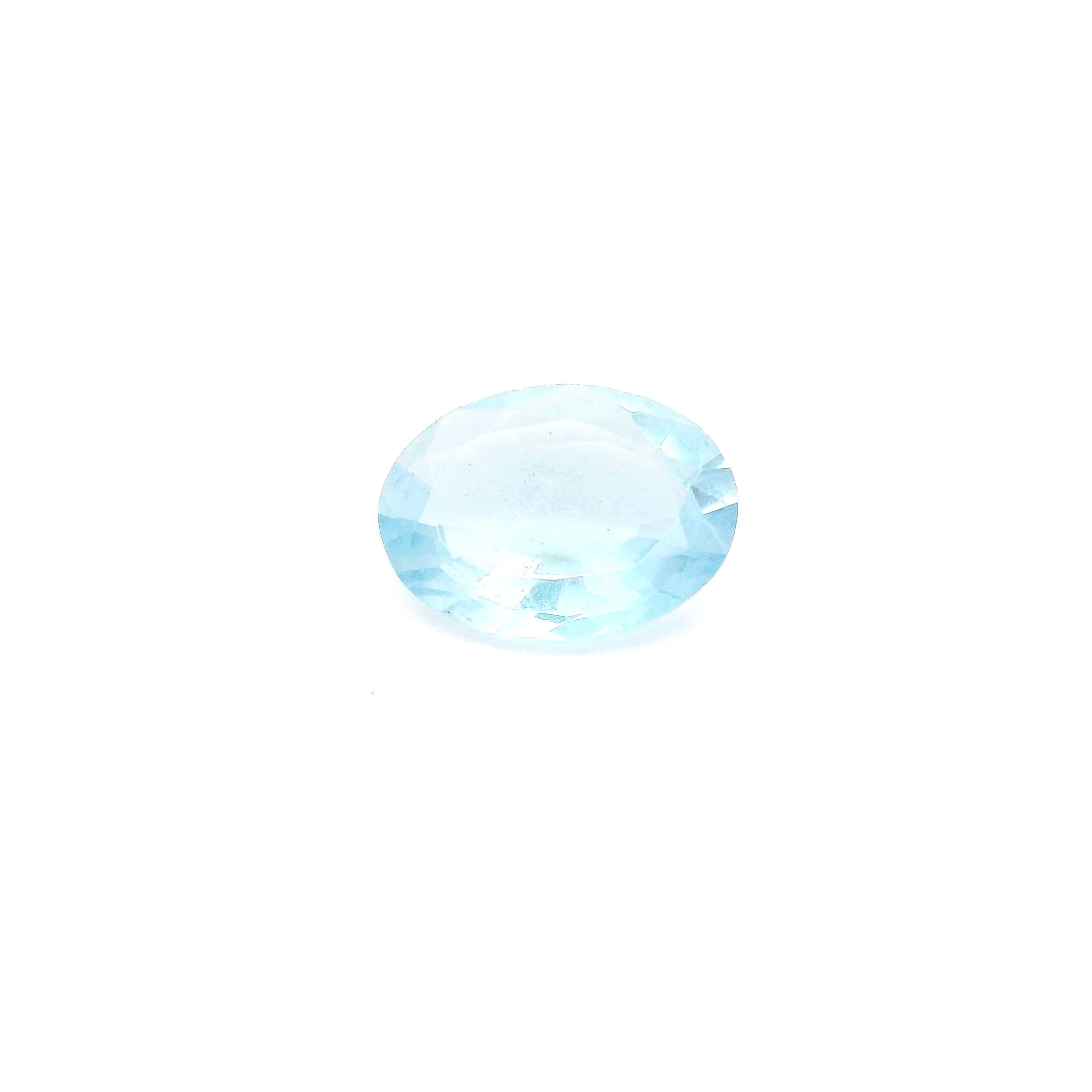 0.88 ct Oval Blue Natural Aquamarine