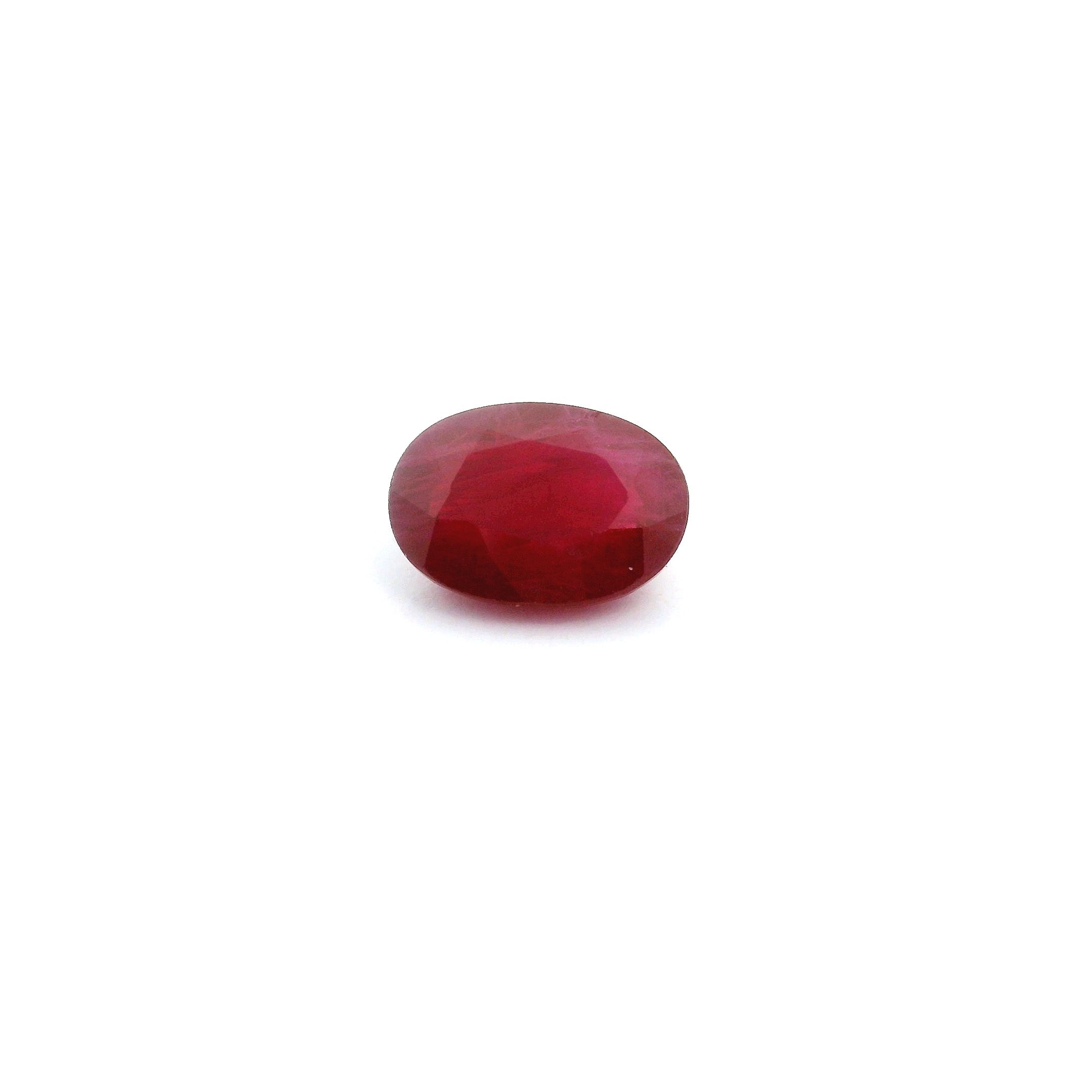 0.96 ct Oval Red Natural Ruby