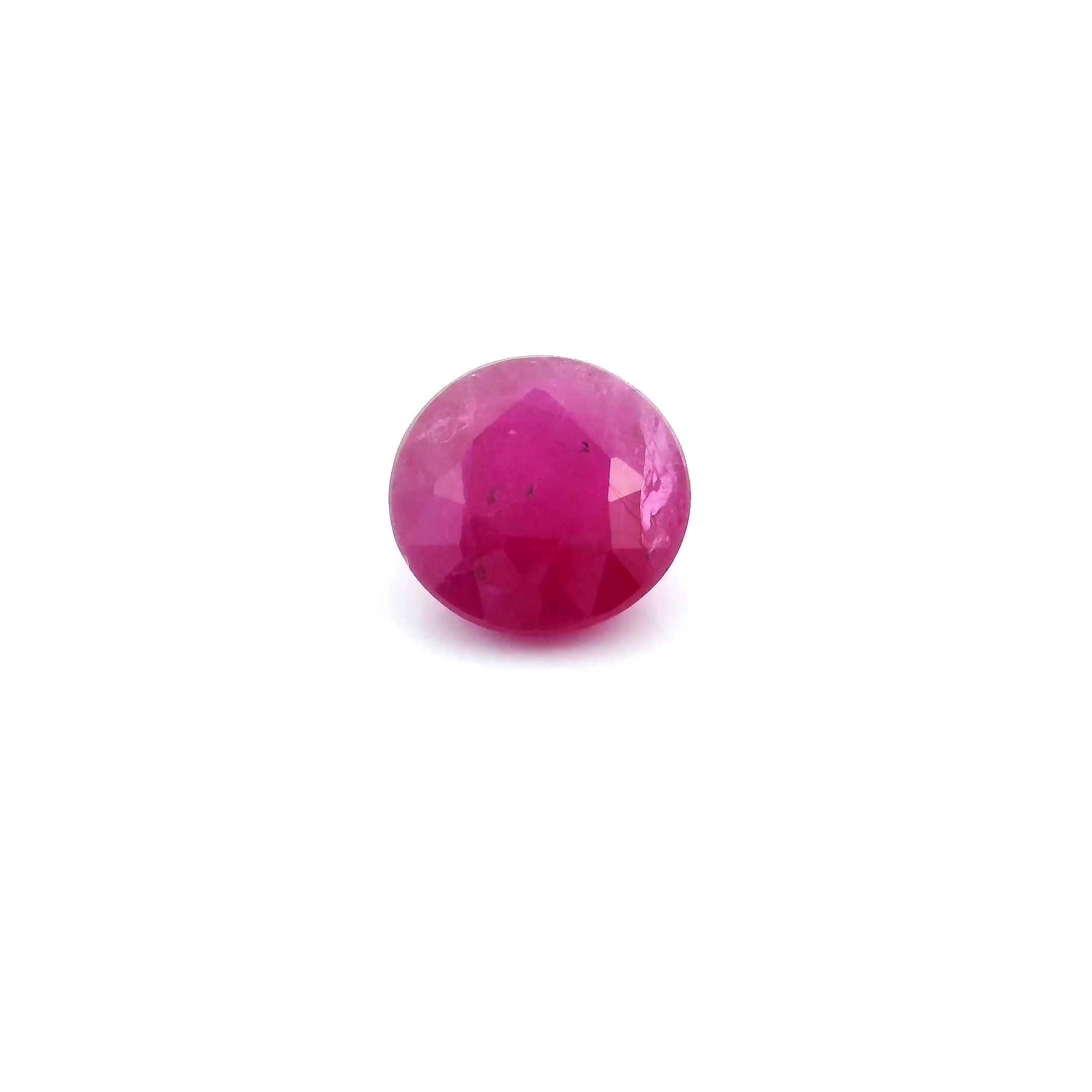 1.44 ct Round Red Natural Ruby