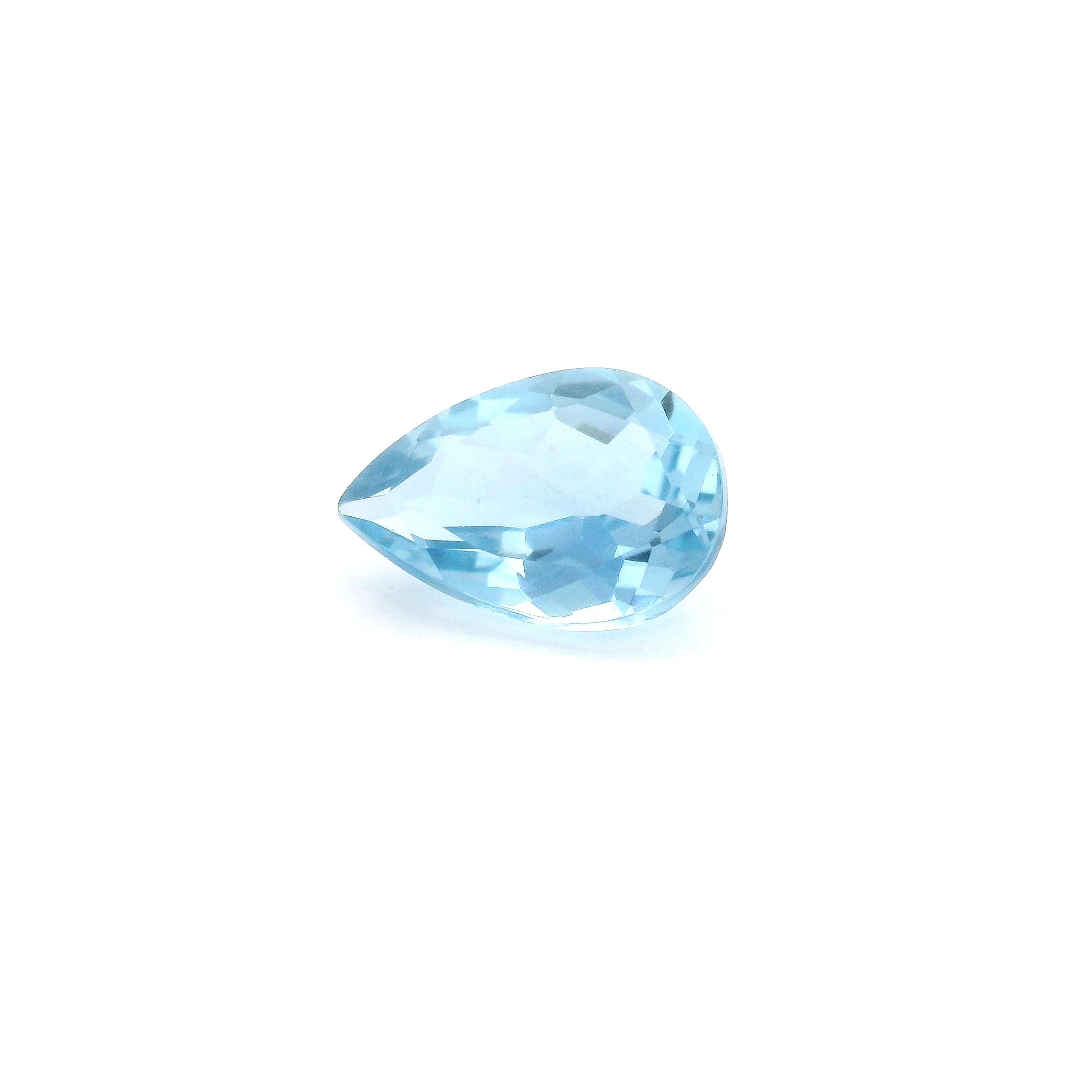 1.14 ct Pear Blue Natural Aquamarine