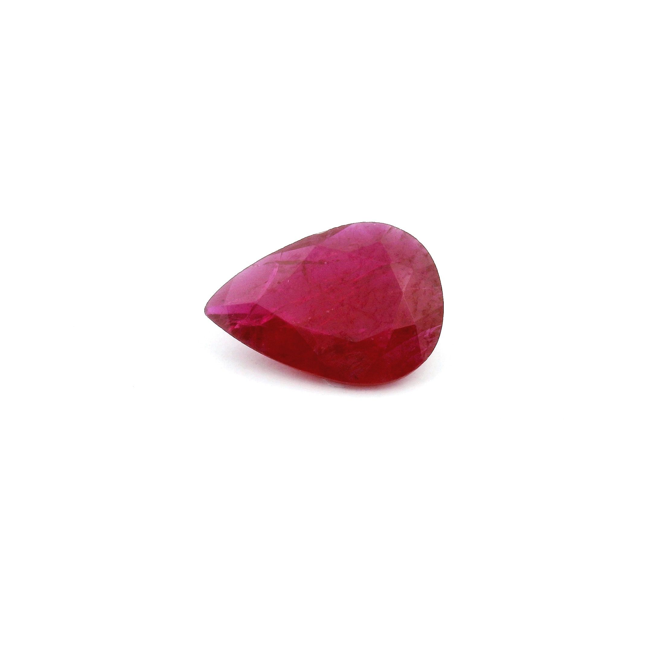 1.14 ct Pear Red Natural Ruby