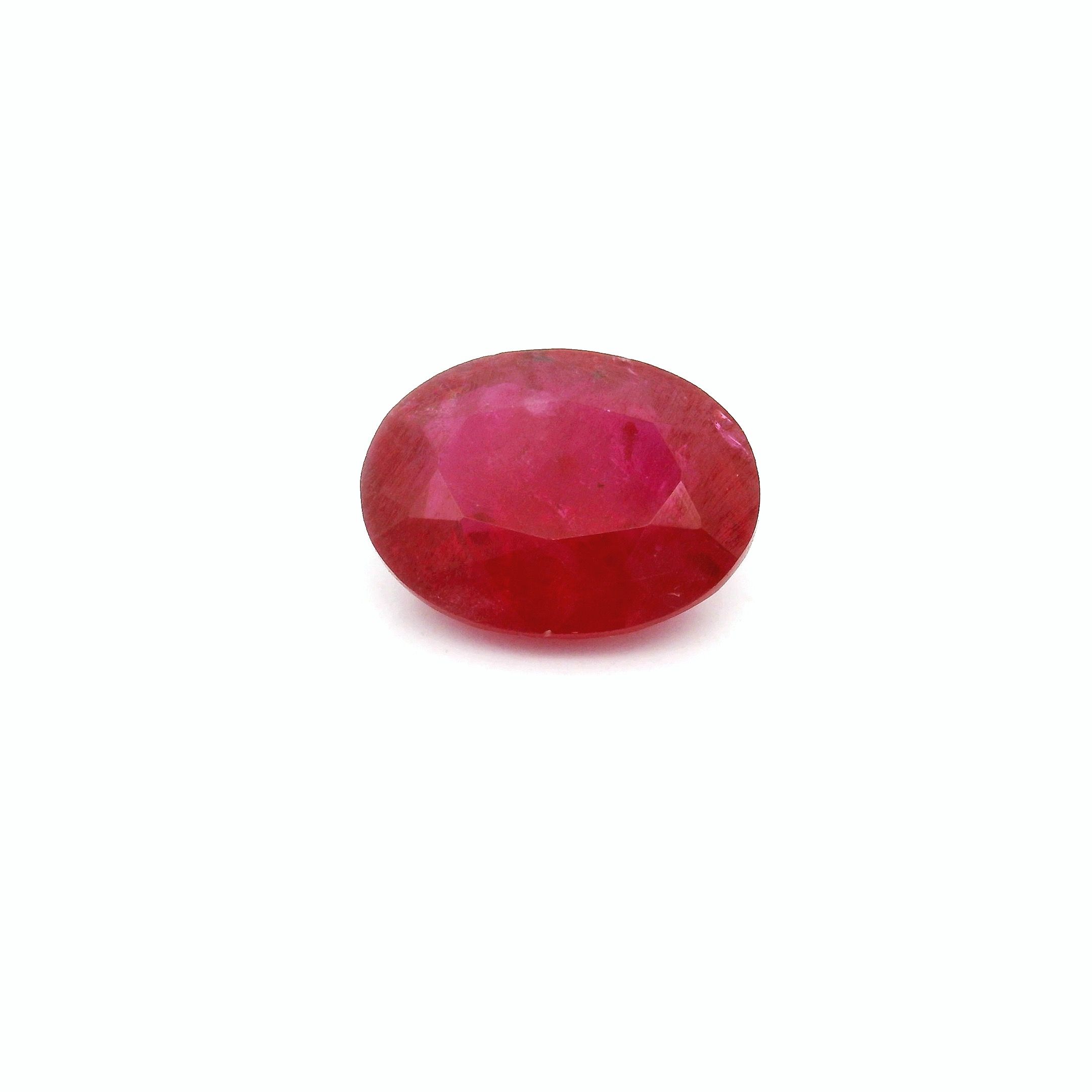 2.18 ct Oval Red Natural Ruby