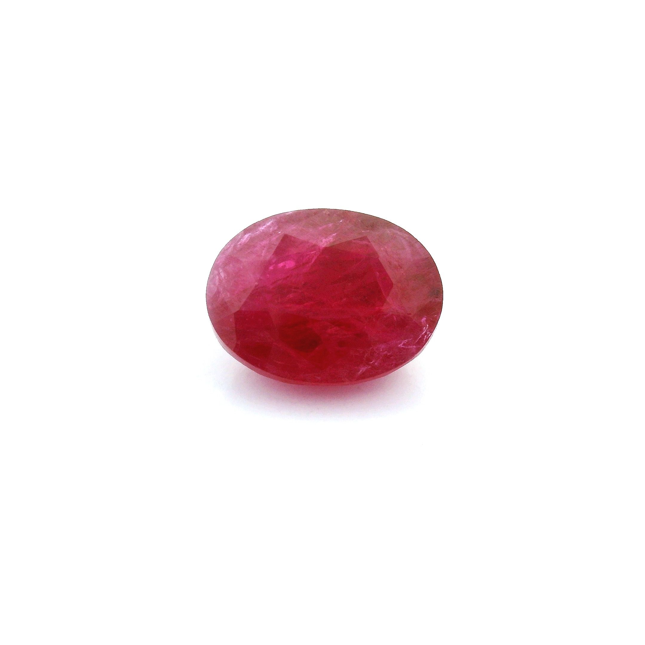 2.91 ct Oval Red Natural Ruby