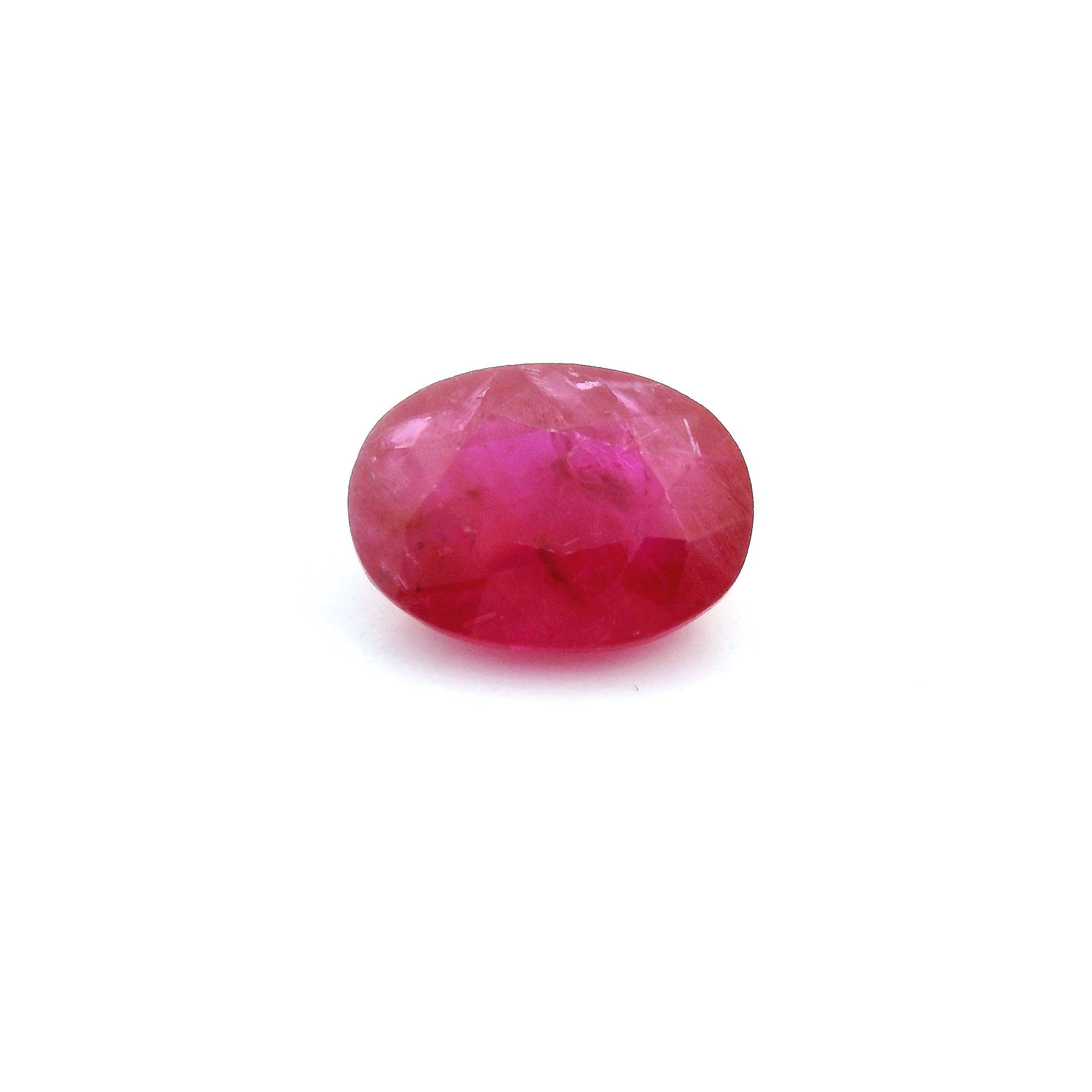 2.31 ct Oval Red Natural Ruby