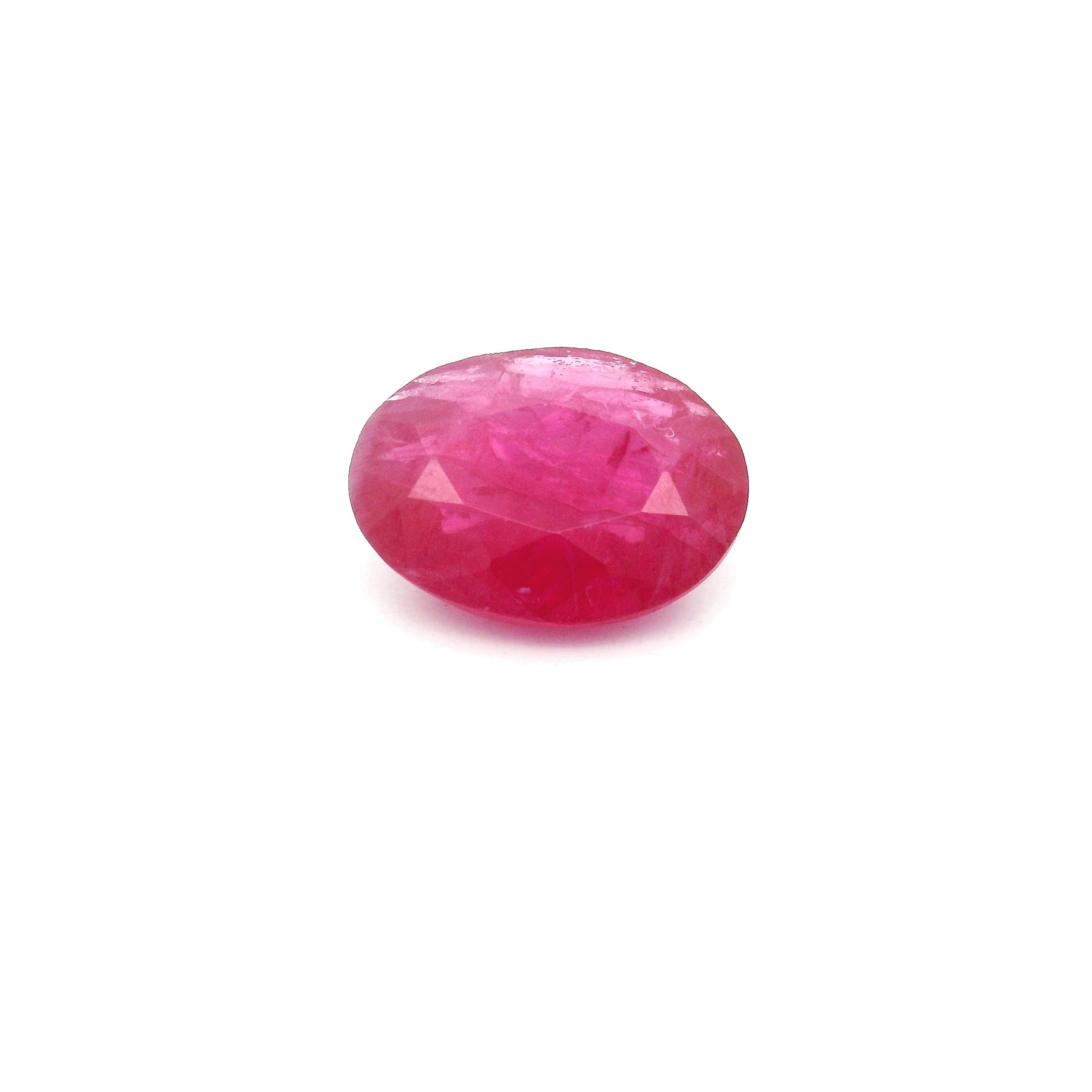1.99 ct Oval Red Natural Ruby