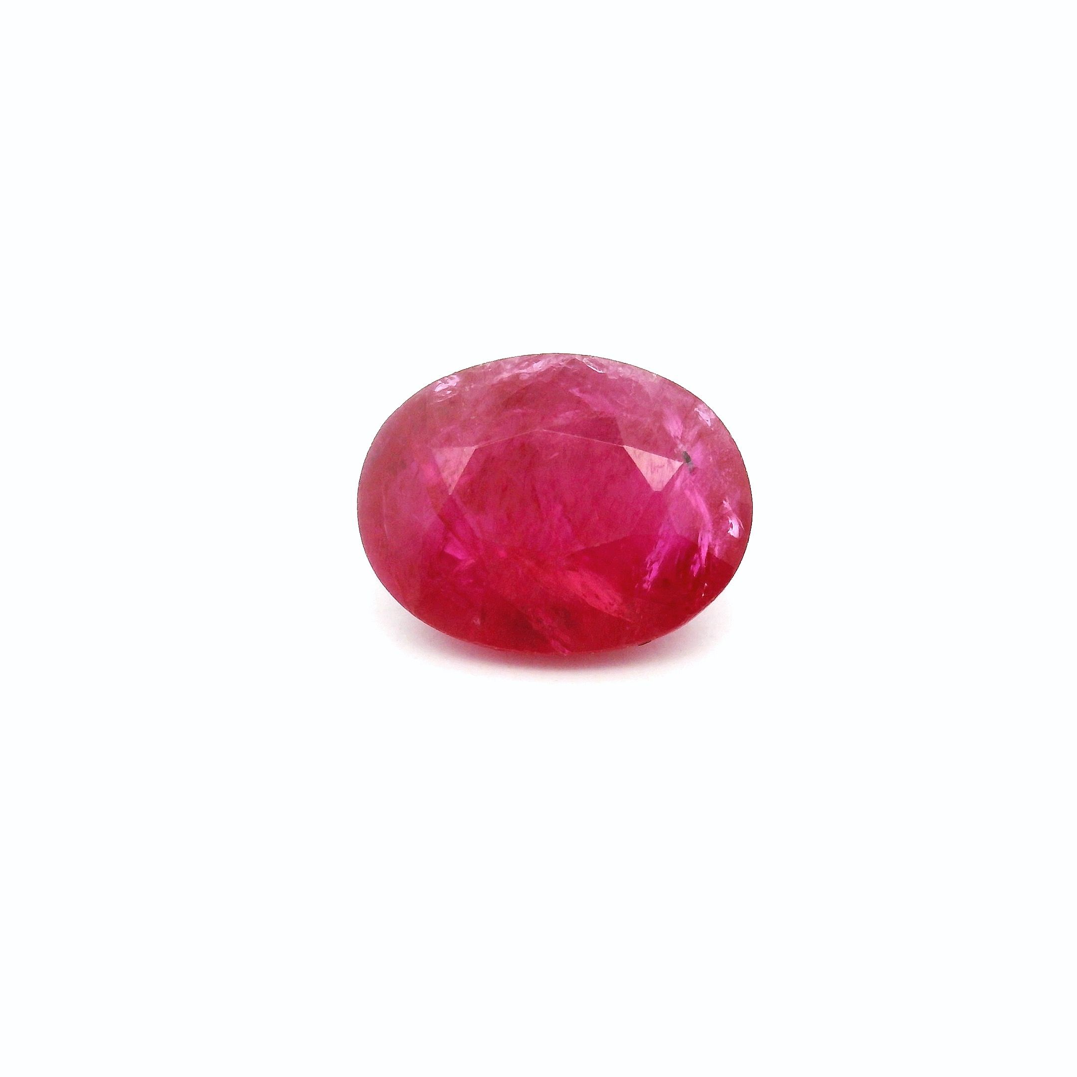 2.46 ct Oval Red Natural Ruby
