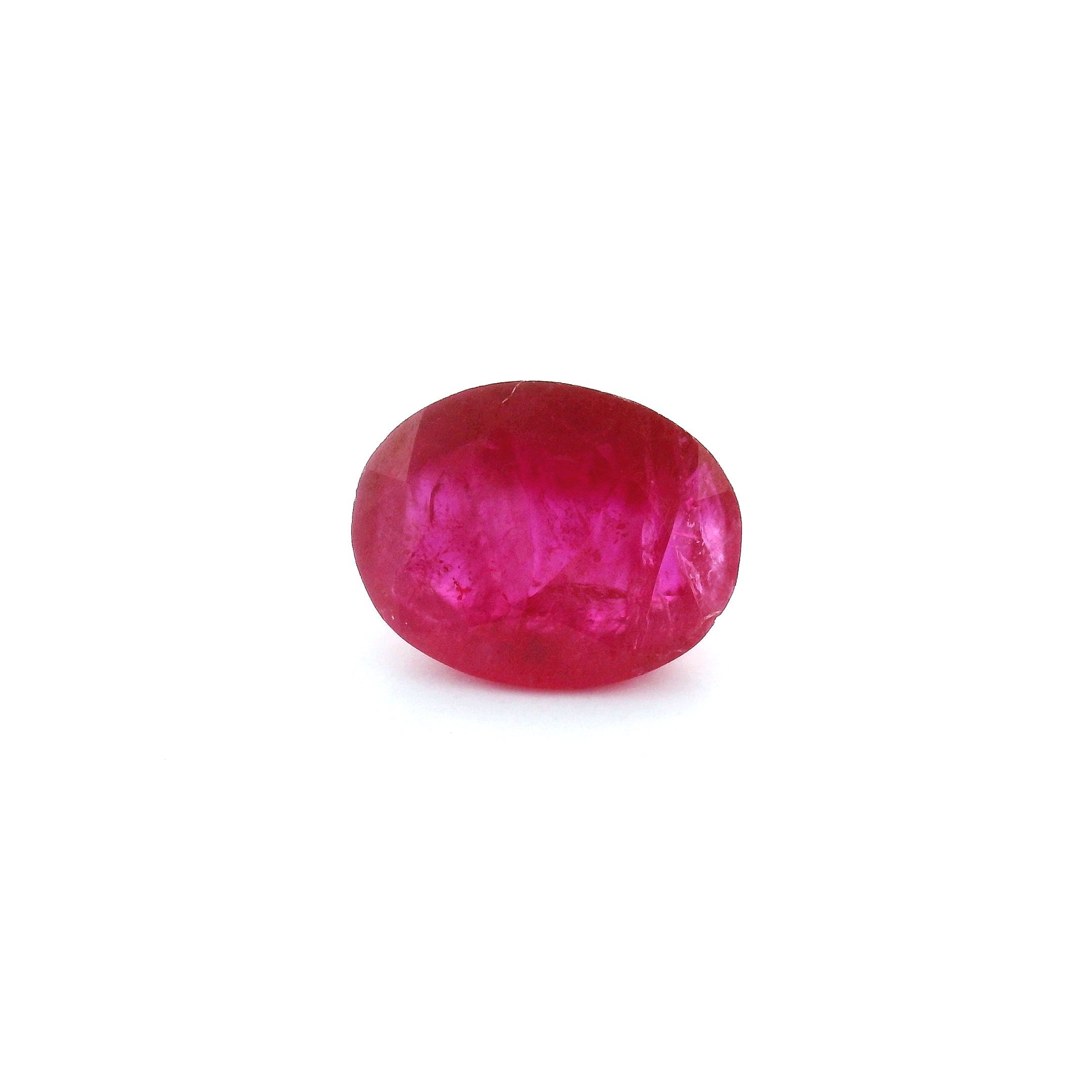 2.05 ct Oval Red Natural Ruby