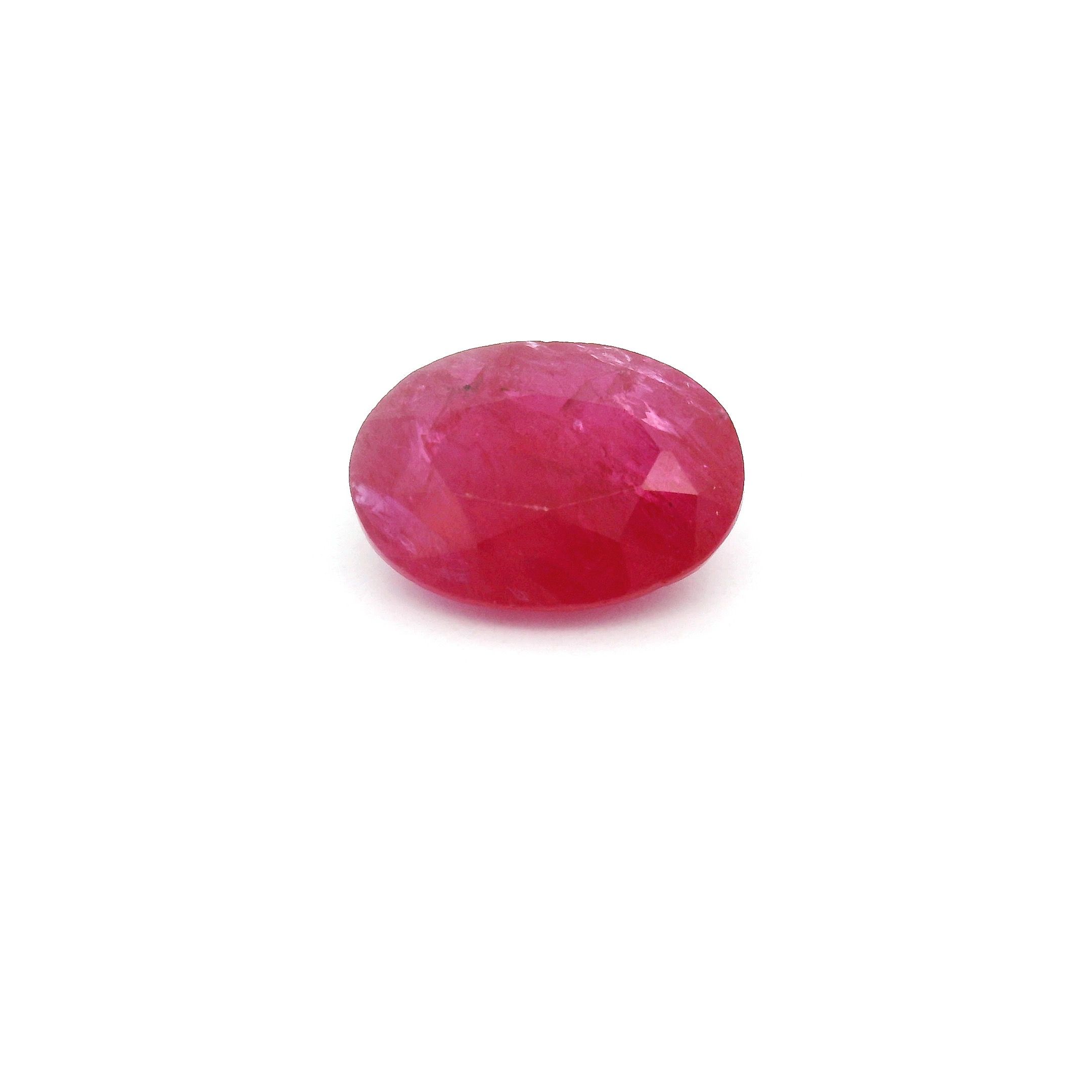 2.07 ct Oval Red Natural Ruby