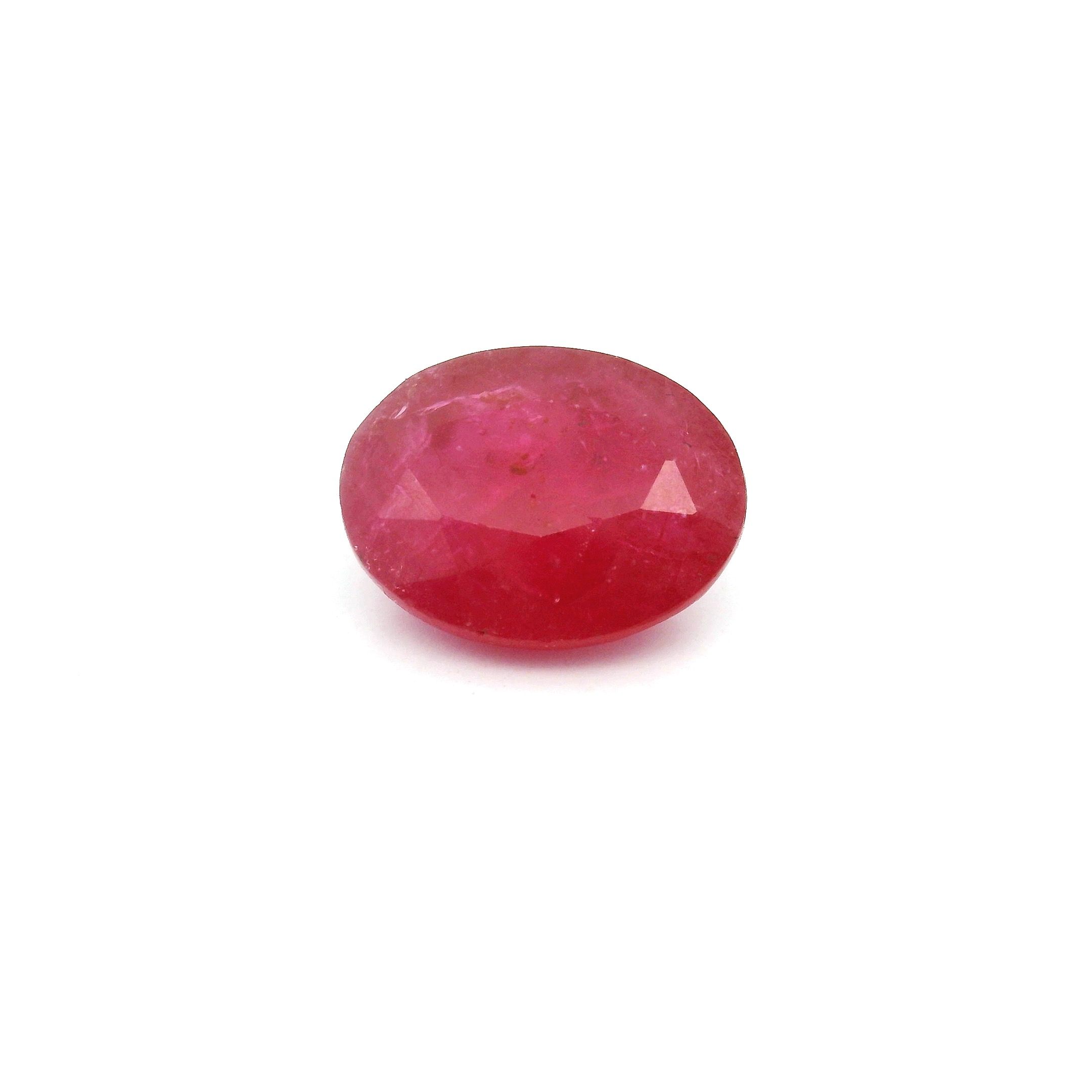 2.45 ct Oval Red Natural Ruby