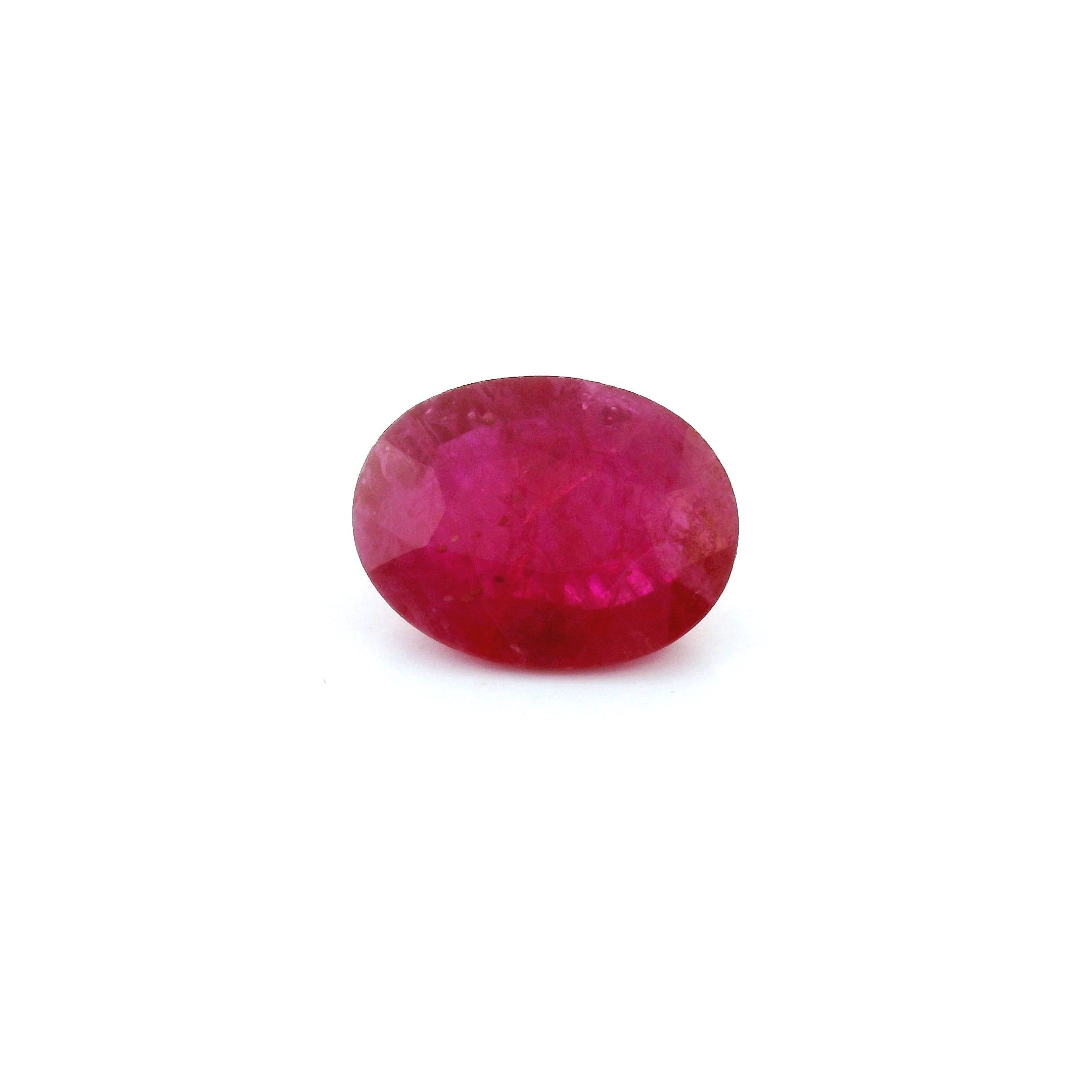1.79 ct Oval Red Natural Ruby