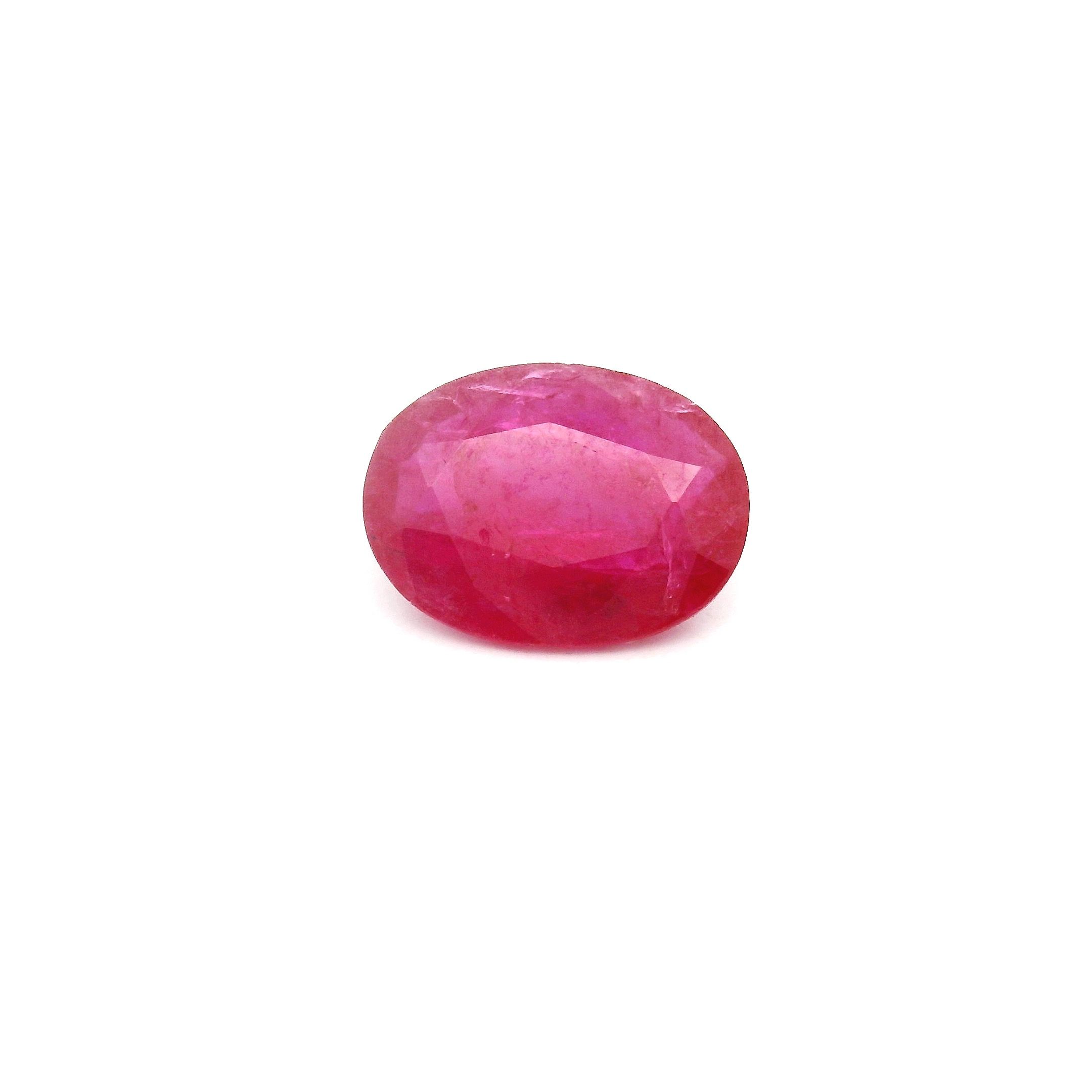 1.54 ct Oval Red Natural Ruby