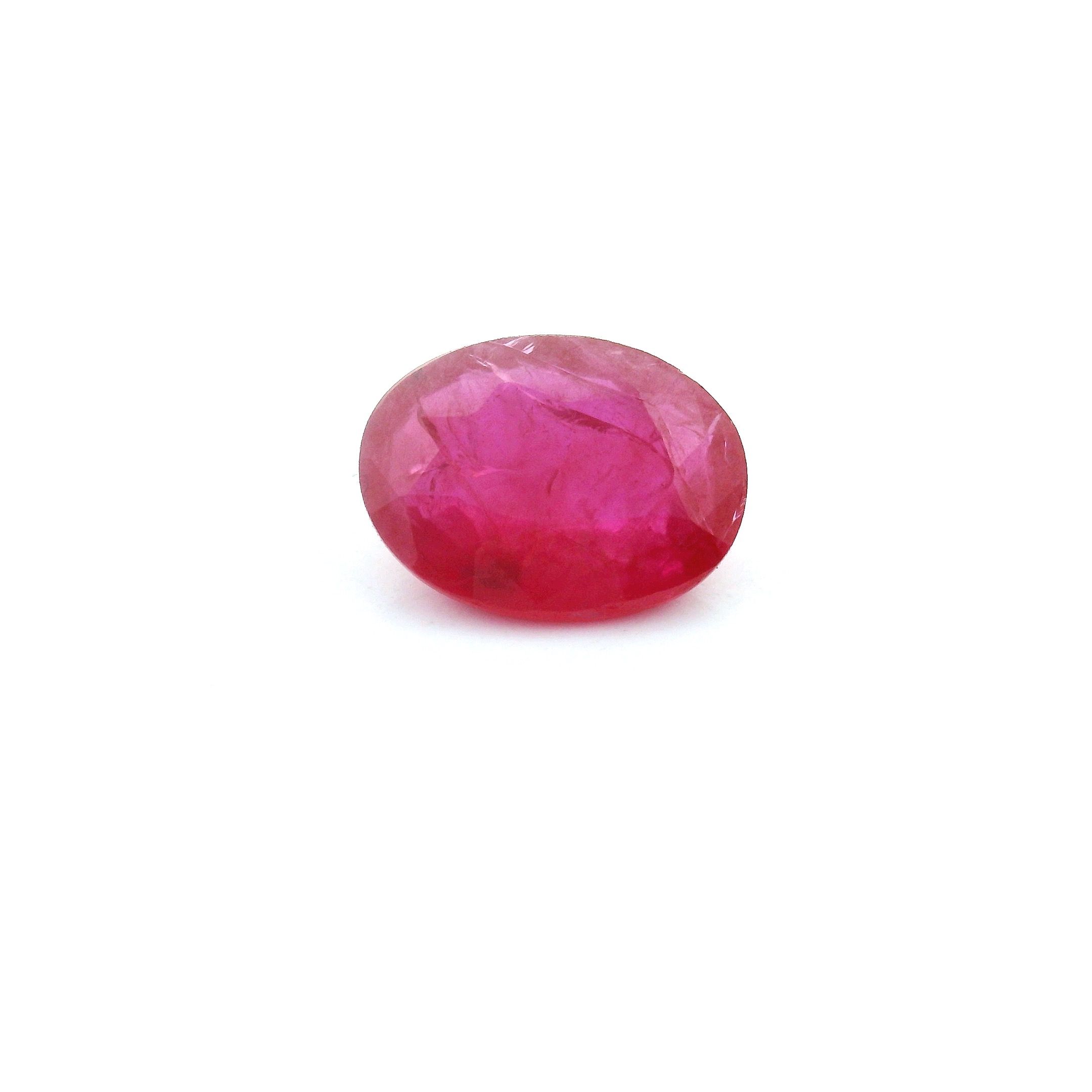 1.72 ct Oval Red Natural Ruby