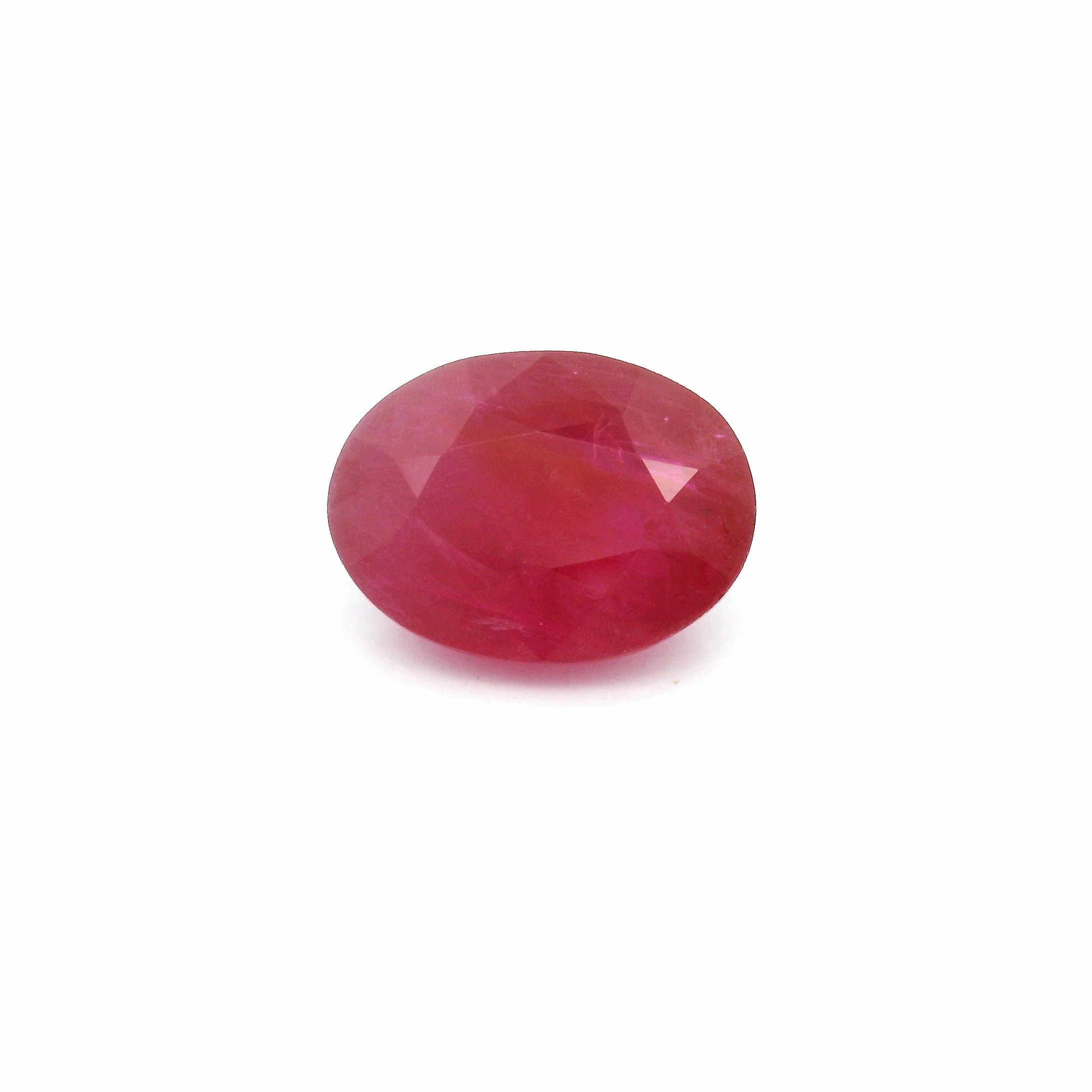 3.07 ct Oval Red Natural Ruby
