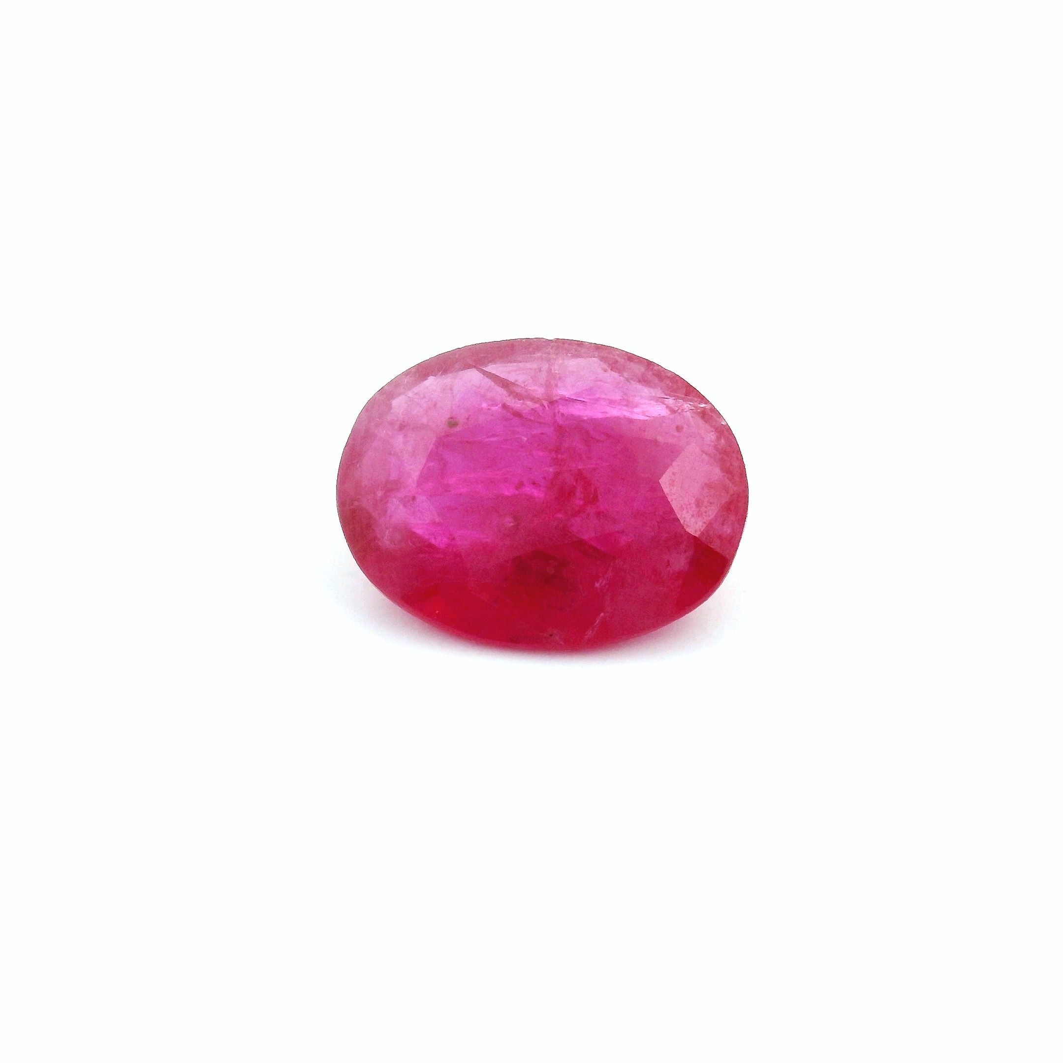 2.10 ct Oval Red Natural Ruby