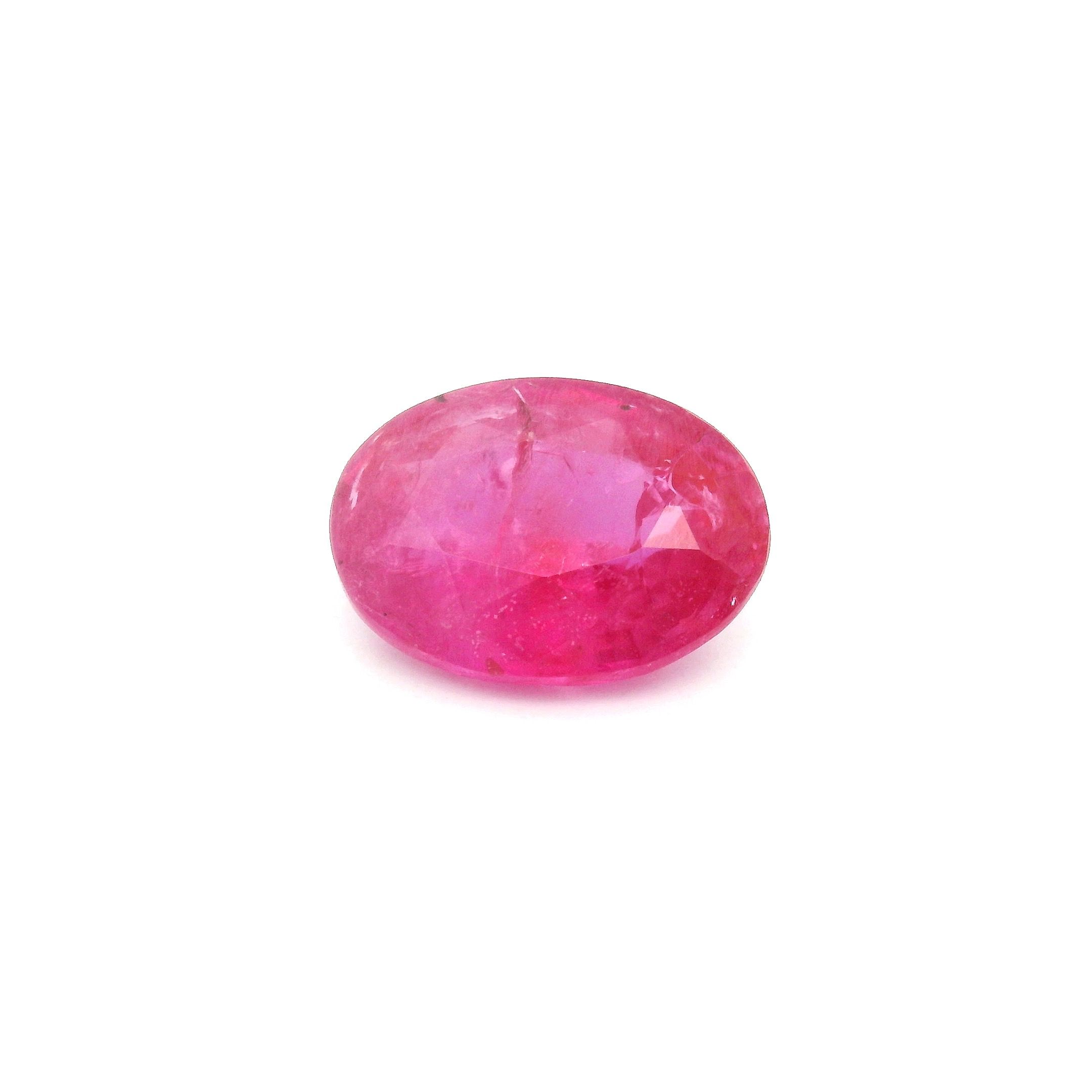 2.71 ct Oval Red Natural Ruby