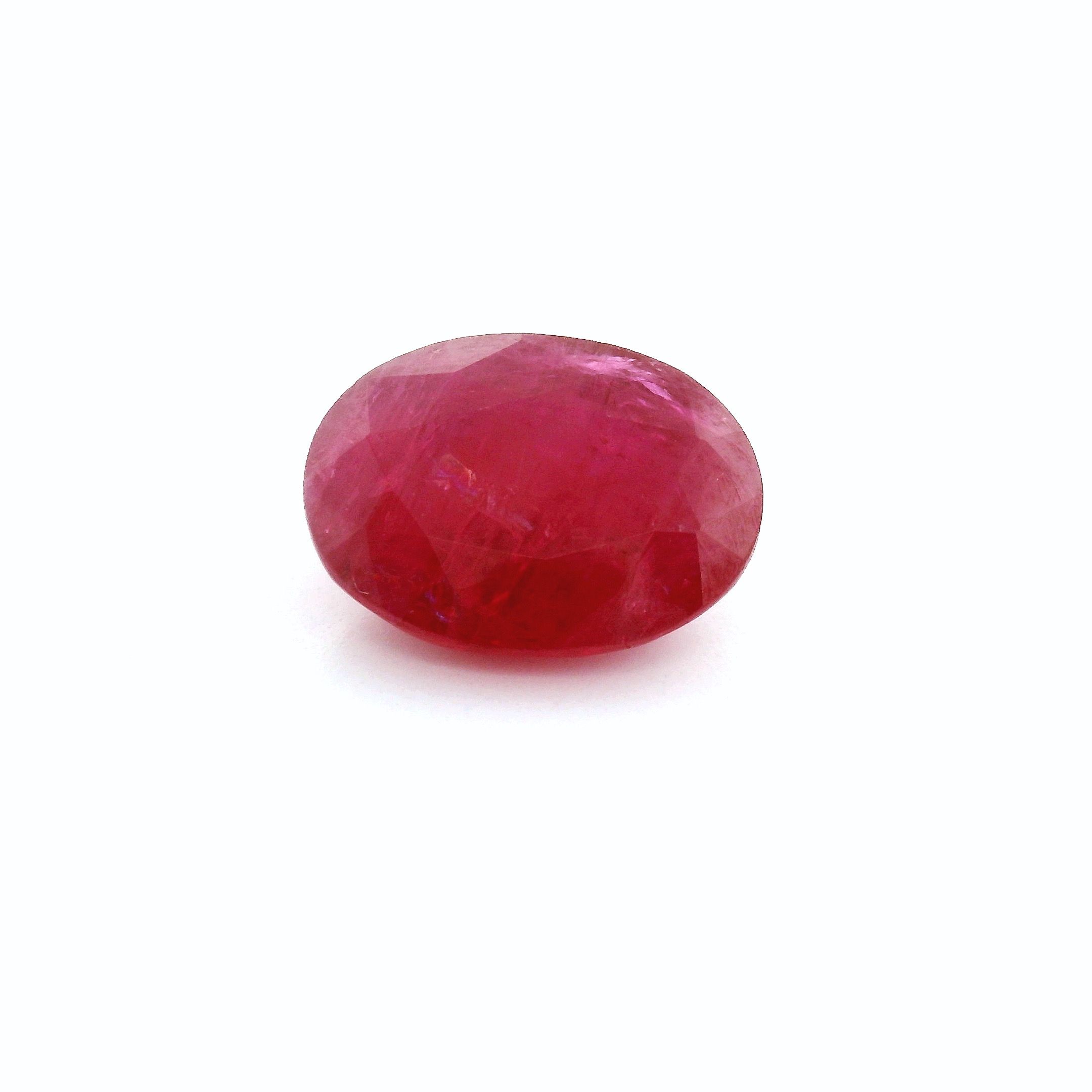 3.12 ct Oval Red Natural Ruby