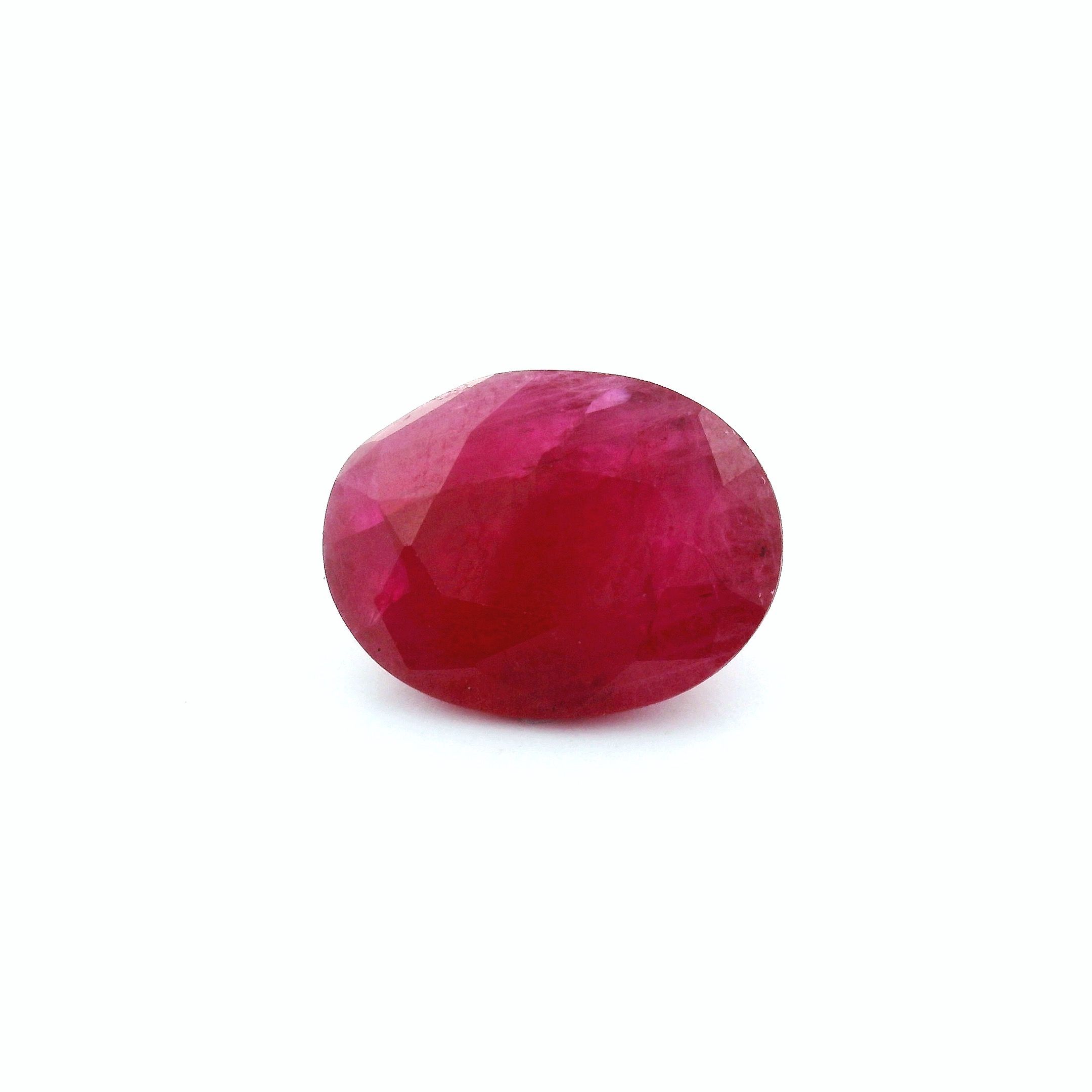 3.48 ct Oval Red Natural Ruby