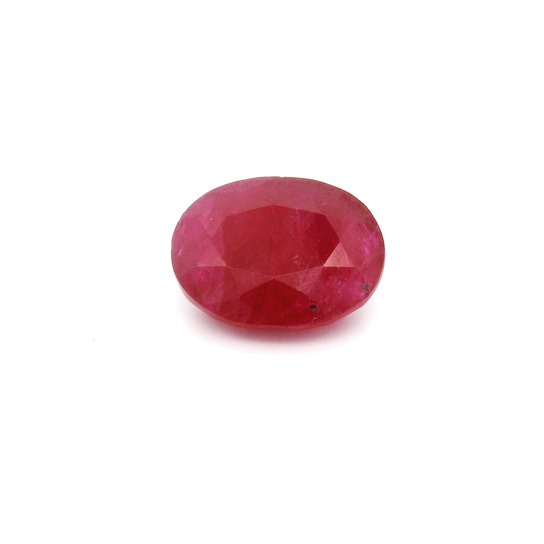 3.13 ct Oval Red Natural Ruby