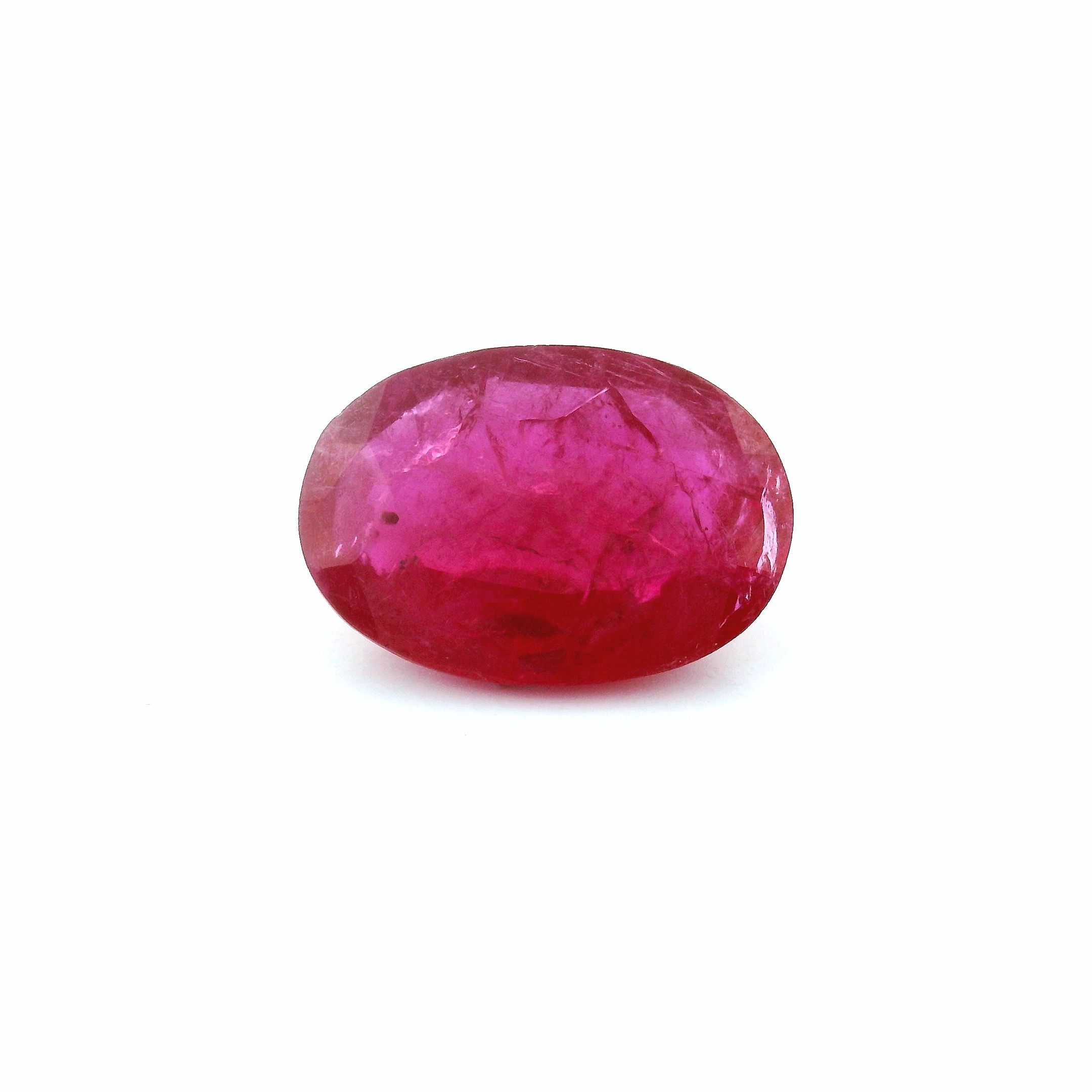 2.78 ct Oval Red Natural Ruby