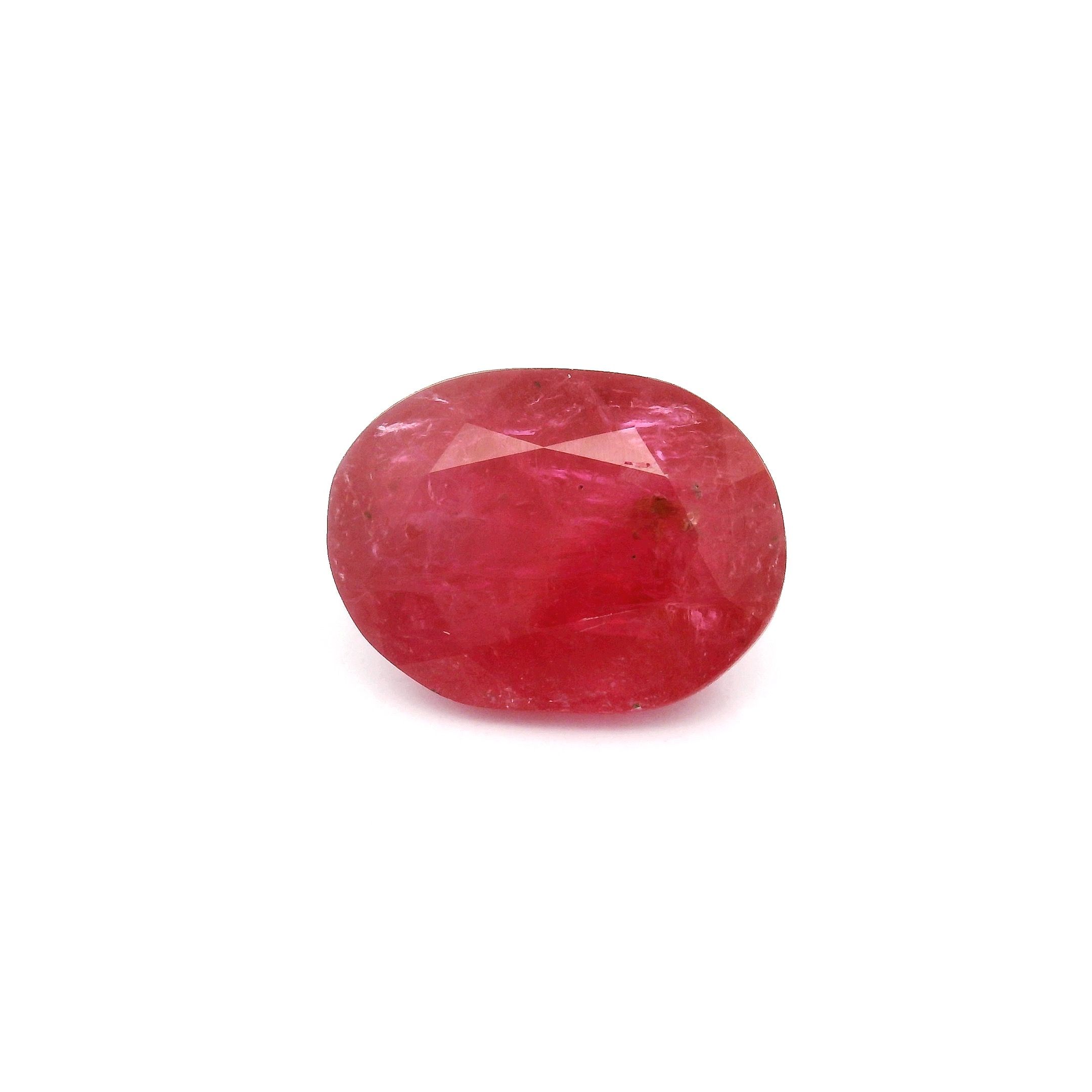 3.43 ct Oval Red Natural Ruby